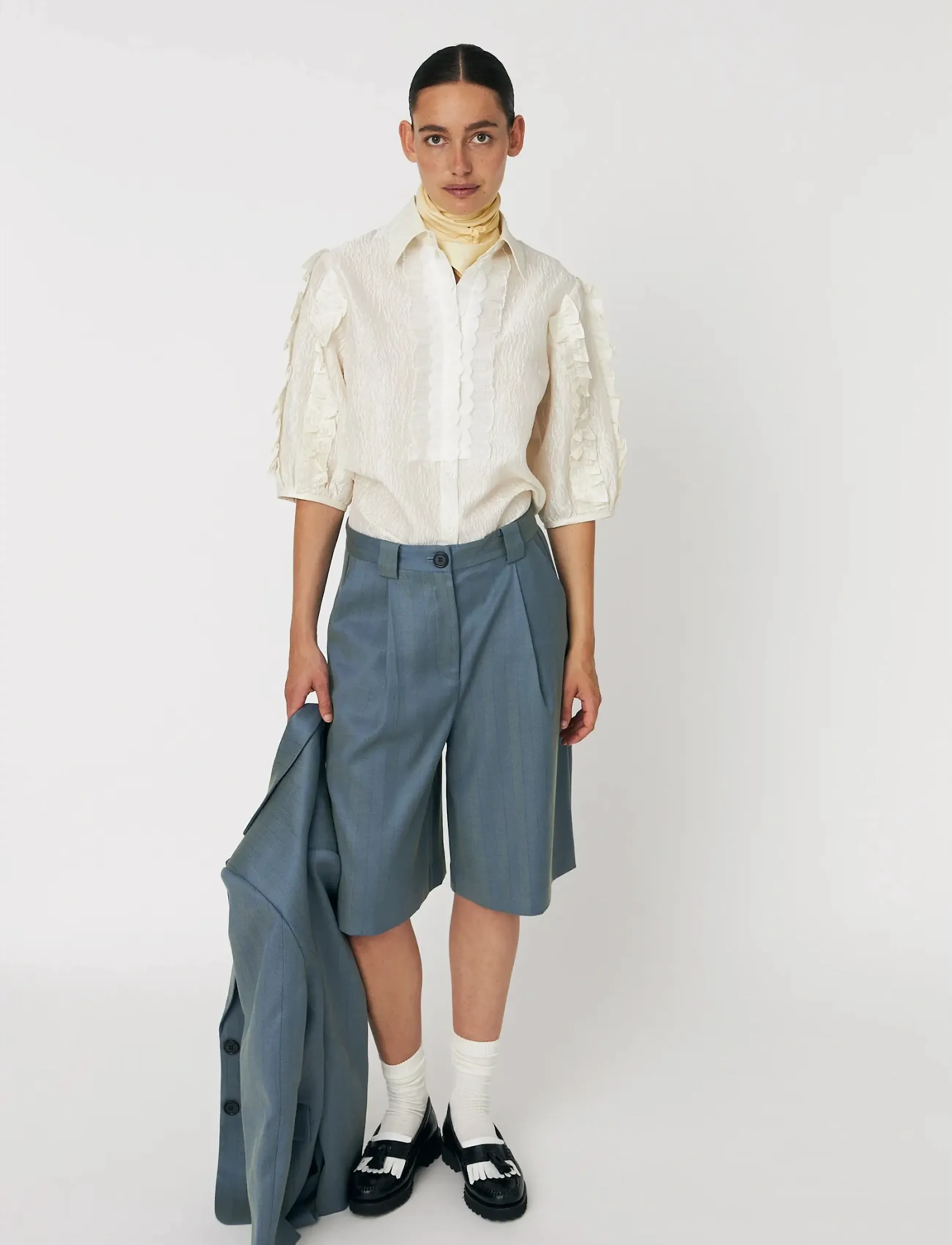 Herringbone Suiting Shorts