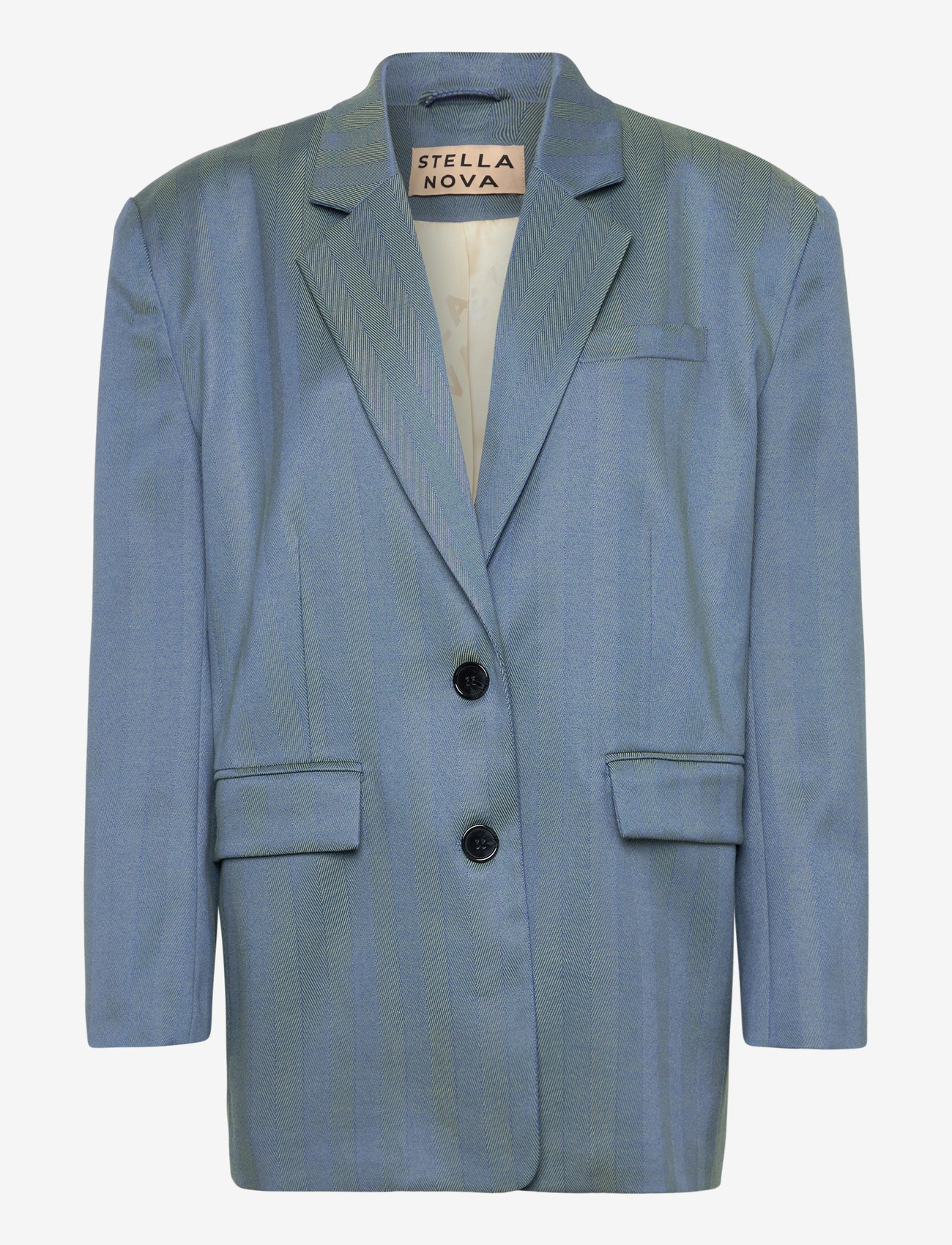 Stella Nova - Herringbone Blazer - Ühes joones nööpidega bleiserid - 218 aqua green - 1