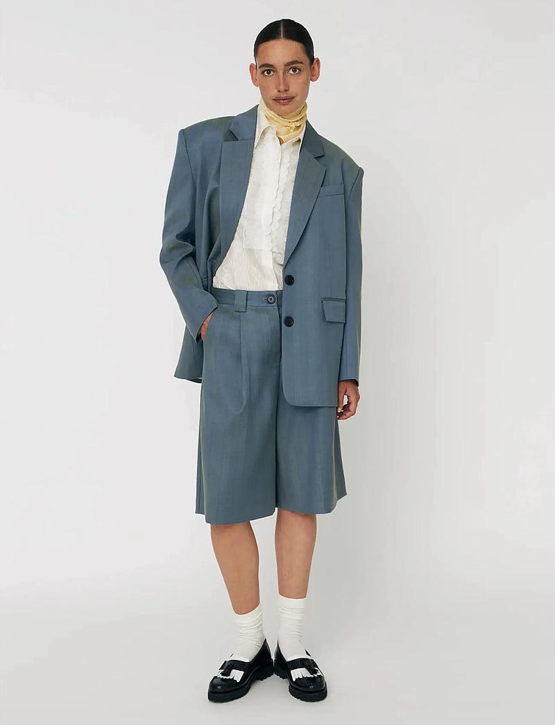 Stella Nova - Herringbone Blazer - Ühes joones nööpidega bleiserid - 218 aqua green - 0