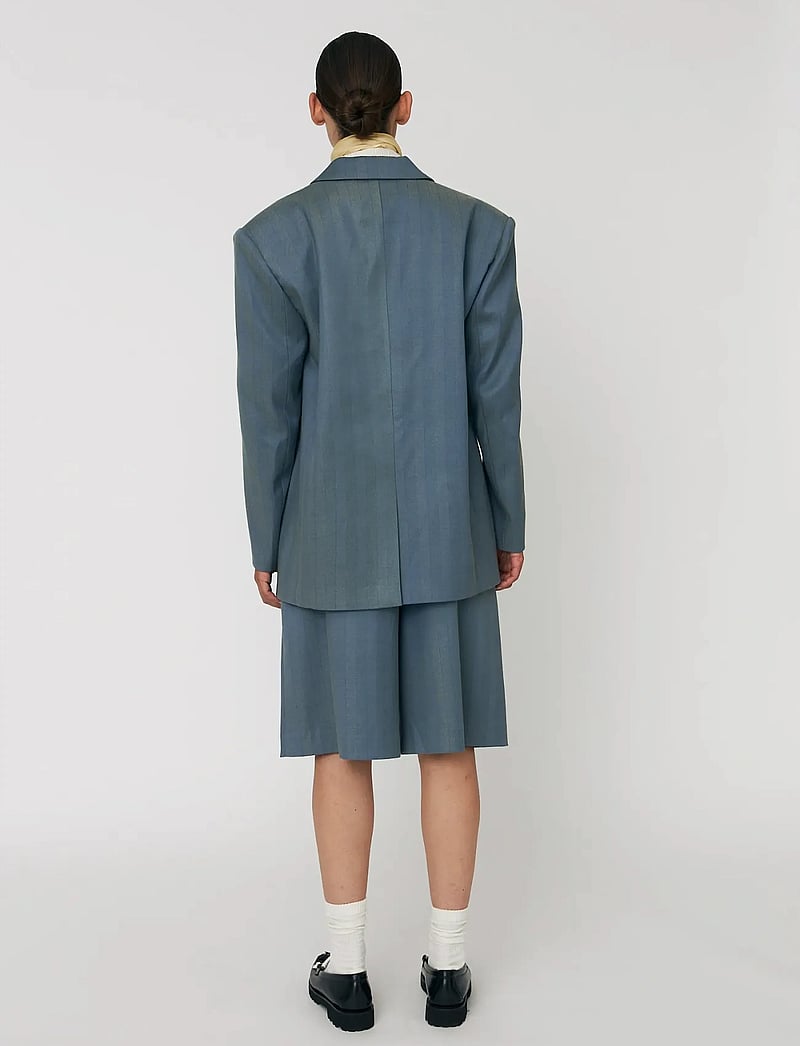 Stella Nova - Herringbone Blazer - Ühes joones nööpidega bleiserid - 218 aqua green - 3