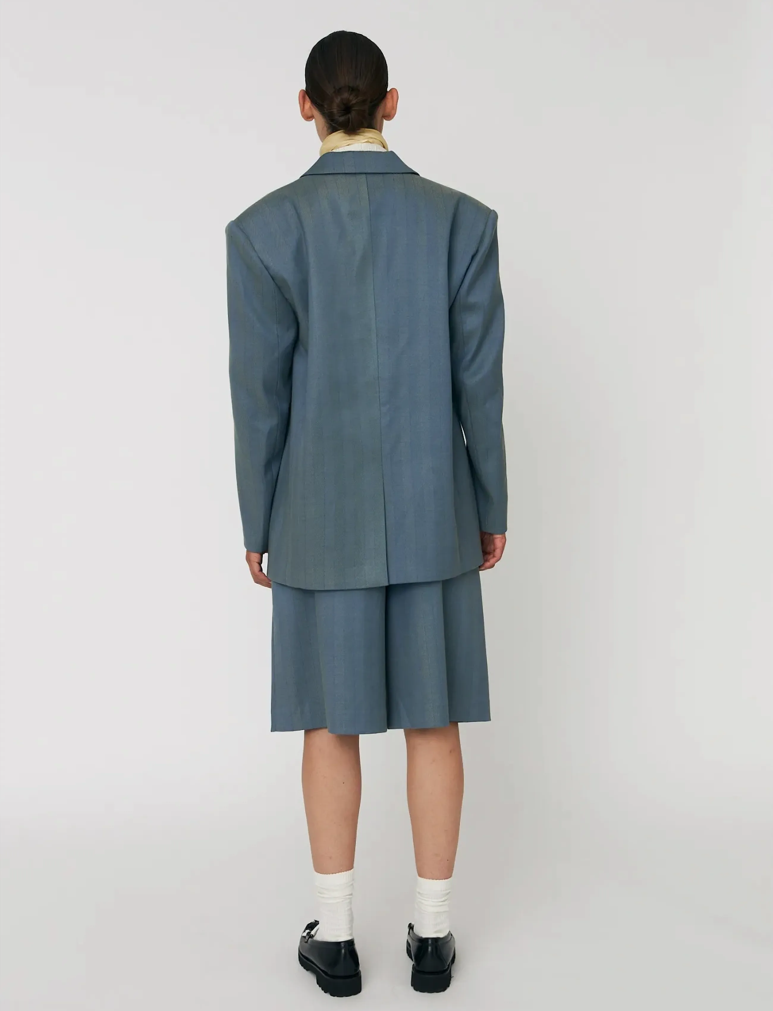 Stella Nova - Herringbone Blazer - Ühes joones nööpidega bleiserid - 218 aqua green - 3