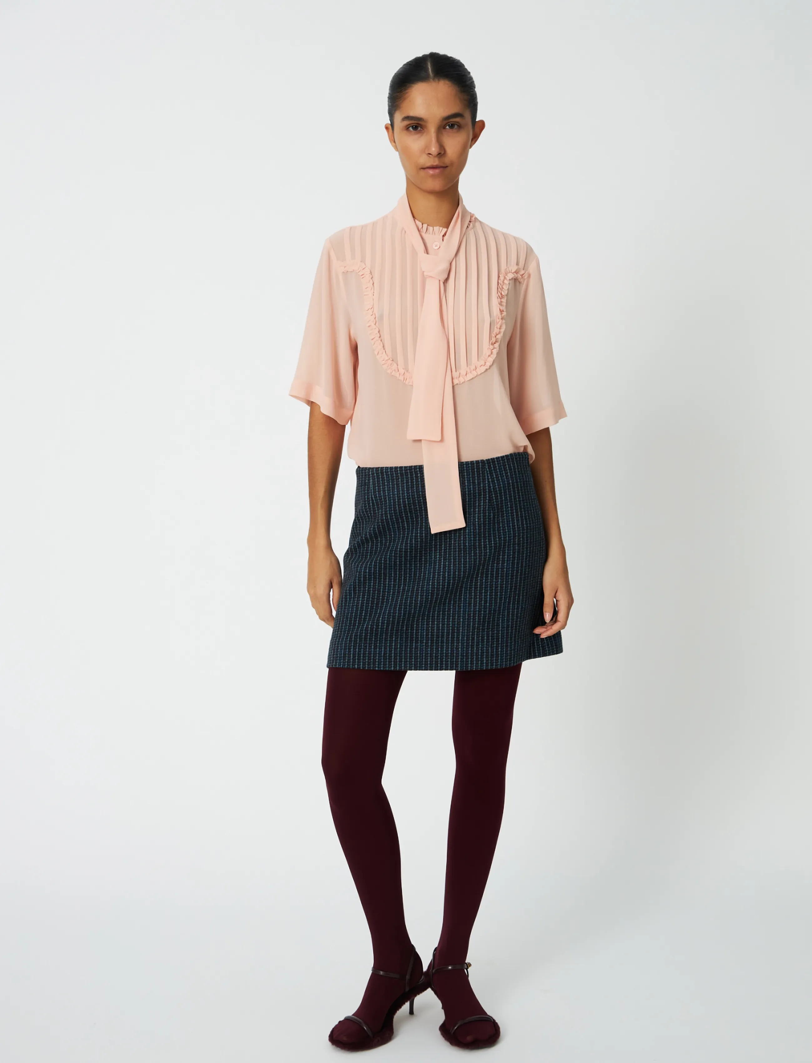 Stella Nova - Checked Micro Skirt - kurze röcke - blue checks - 0