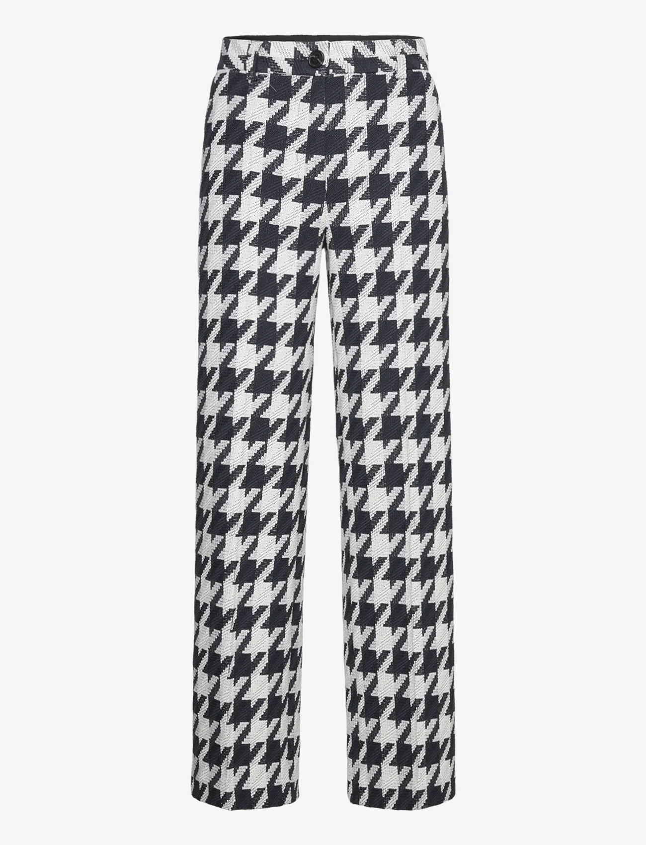 Stella Nova - Houndtooth suiting pants - broeken met rechte pijp - navy /creme - 0