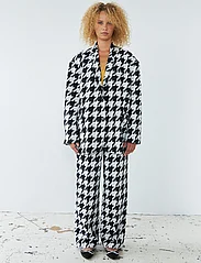 Stella Nova - Houndtooth oversized blazer - feestelijke kleding voor outlet-prijzen - navy /creme - 2