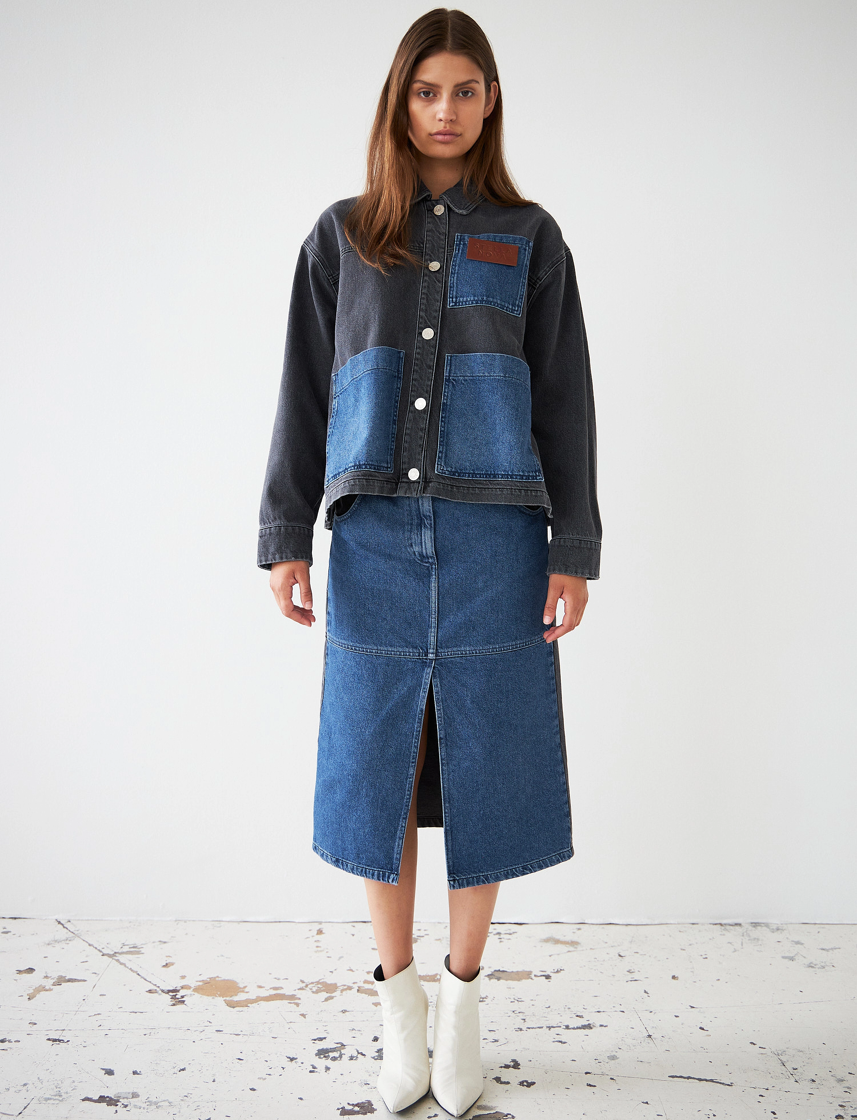 Stella Nova - Black and blue denim shirt - blue night - 4