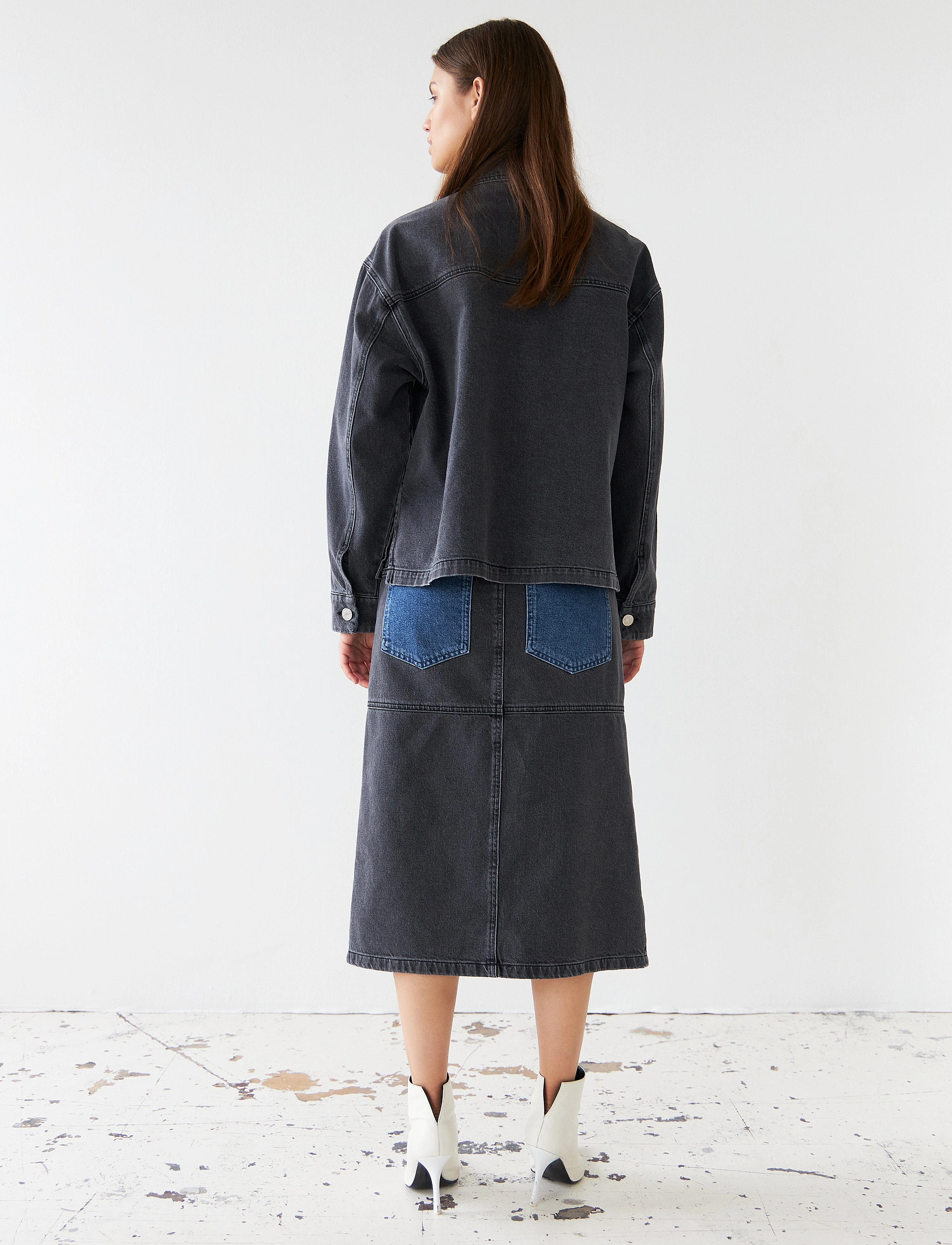 Stella Nova - Black and blue denim shirt - blue night - 5