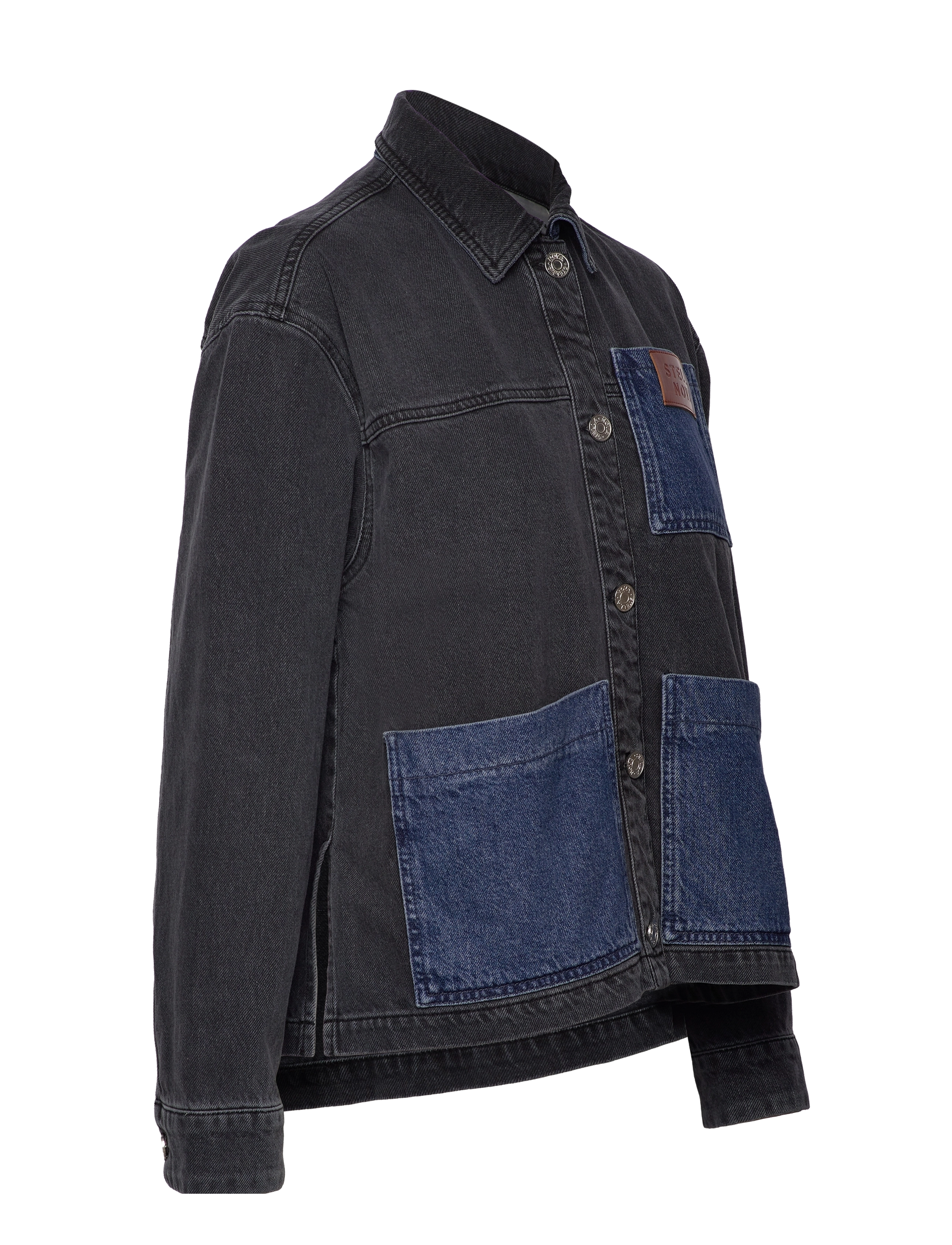 Stella Nova - Black and blue denim shirt - blue night - 3