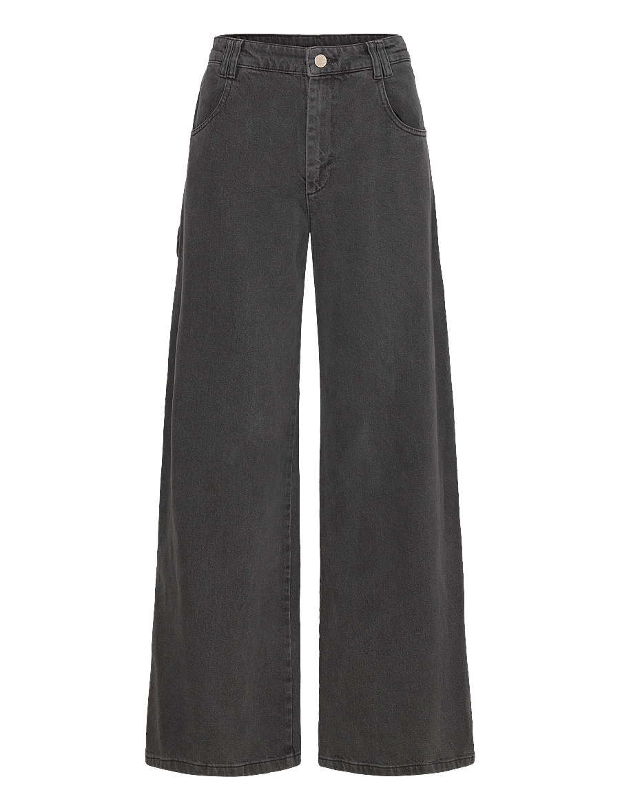 Stella Nova - Washed black denim pants - laia säärega teksad - almost black - 0