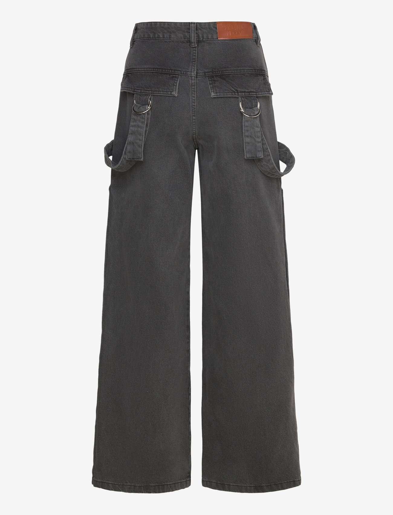 Stella Nova - Washed black denim pants - hosen mit weitem bein - almost black - 1