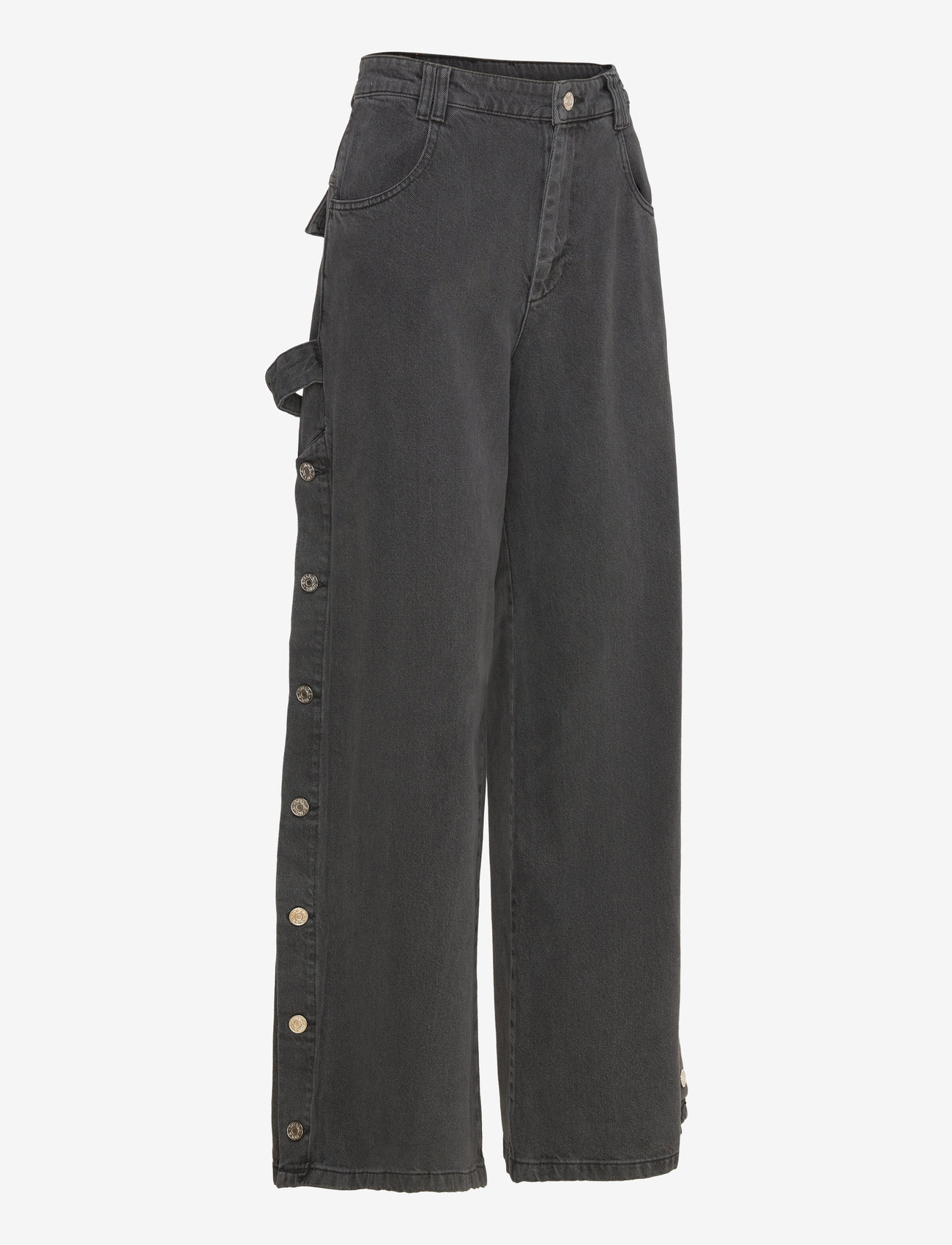 Stella Nova - Washed black denim pants - hosen mit weitem bein - almost black - 2