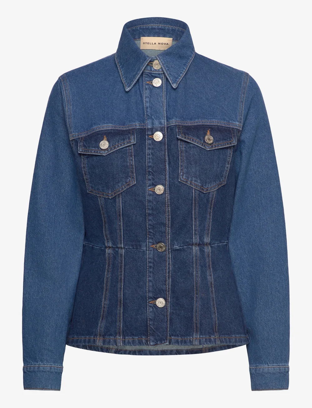 Stella Nova - Two-toned denim shirt - jeanshemden - blue mix - 0