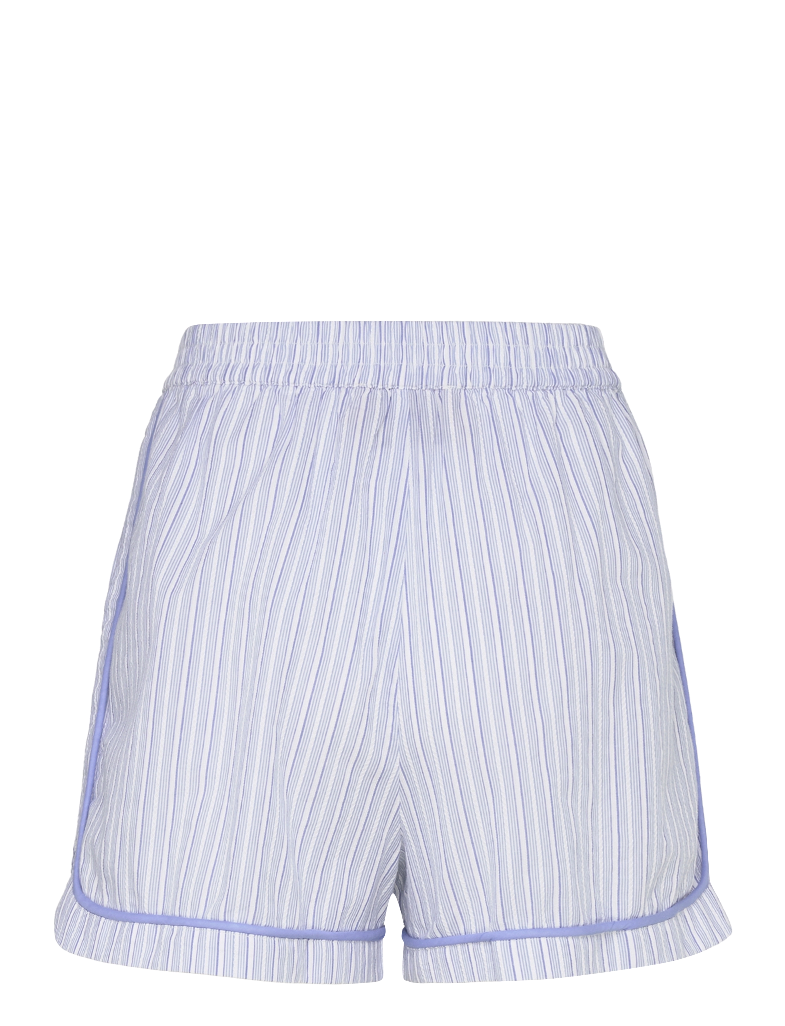 Stella Nova - Cotton pyjamas shorts - women - white with blue stripes - 2