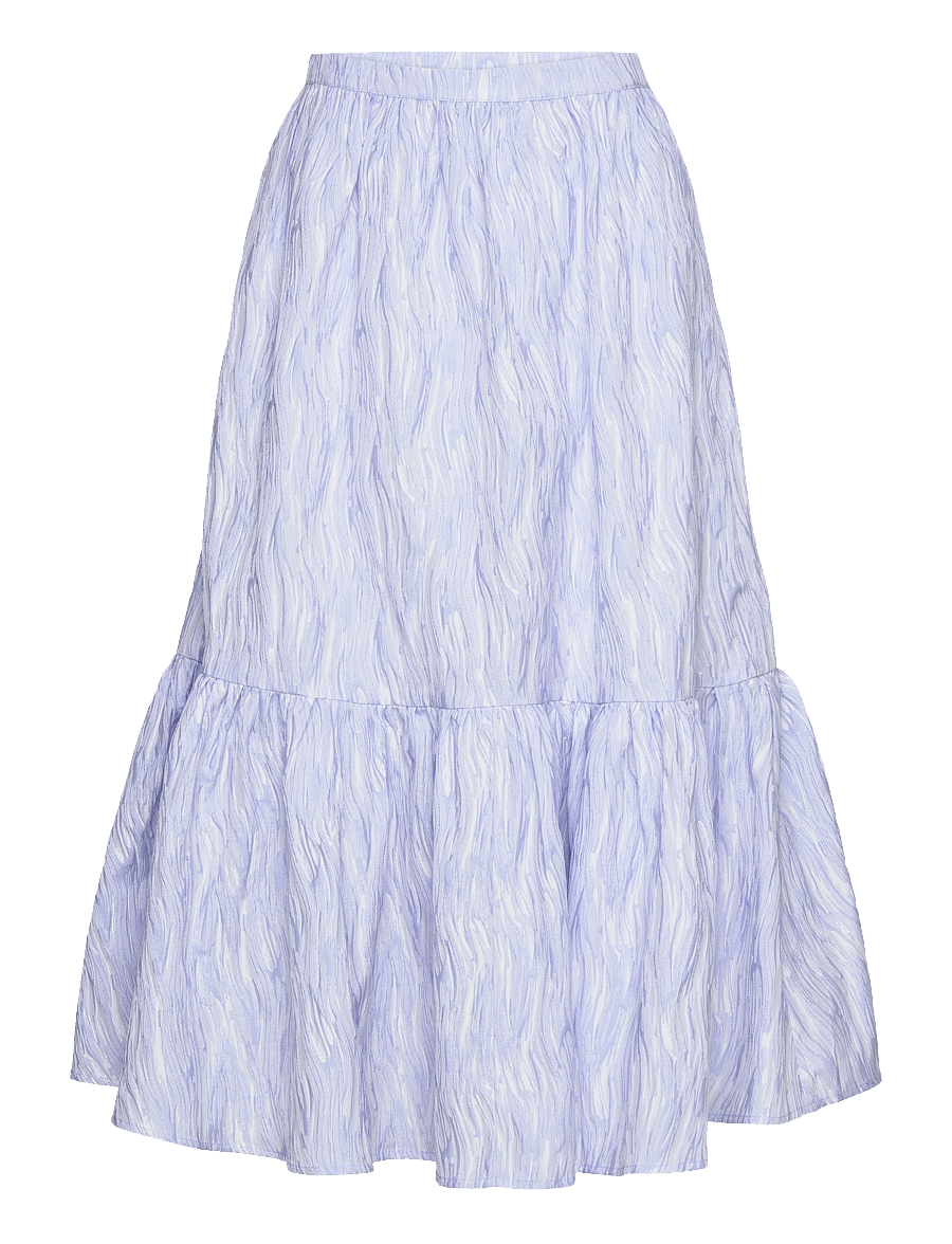 Stella Nova - Jacquard wave midi skirt - midi-röcke - light purple - 1