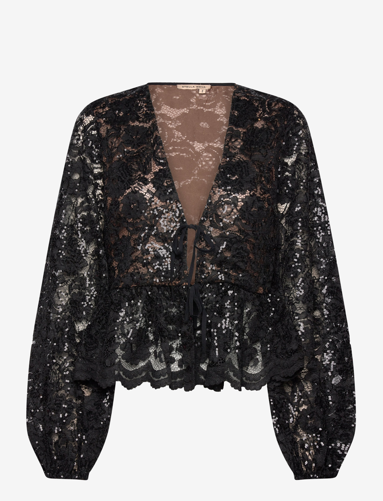 Stella Nova - Lace sequins blouse - black - 0