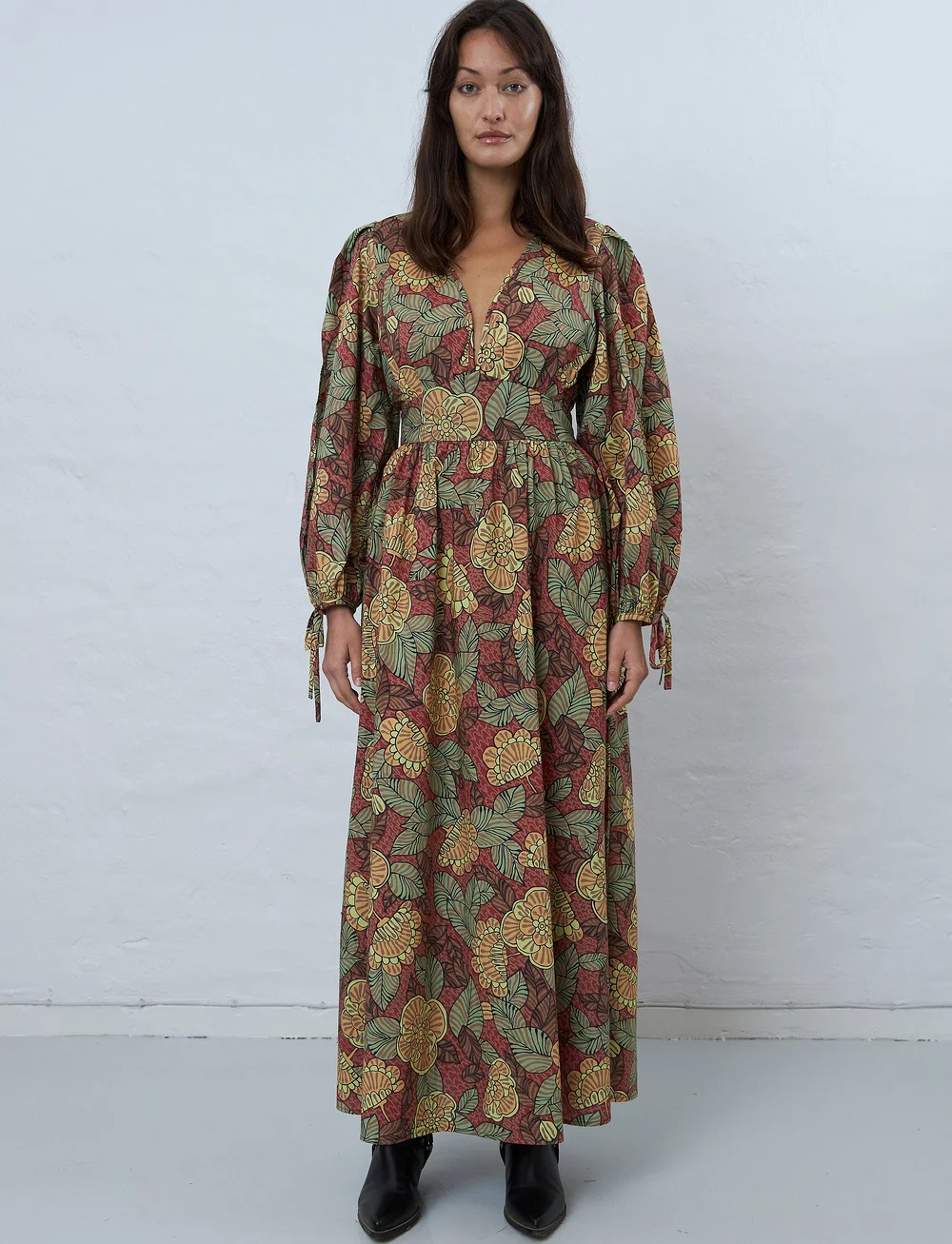 Stella Nova - Flowerprinted cotton maxi dress - maxi dresses - wild flowers - 0