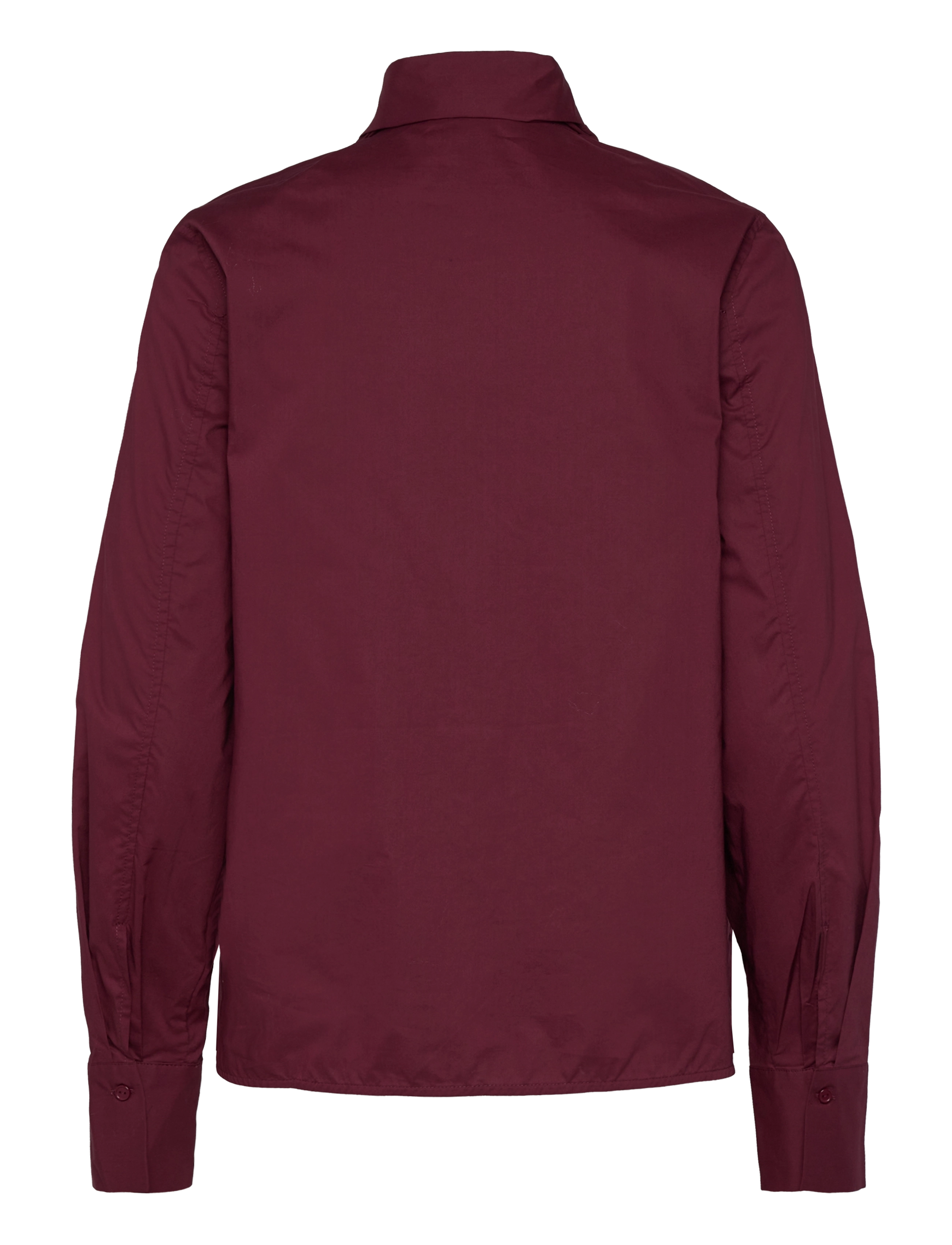 Stella Nova - Solid cotton shirt - bordeaux - 2