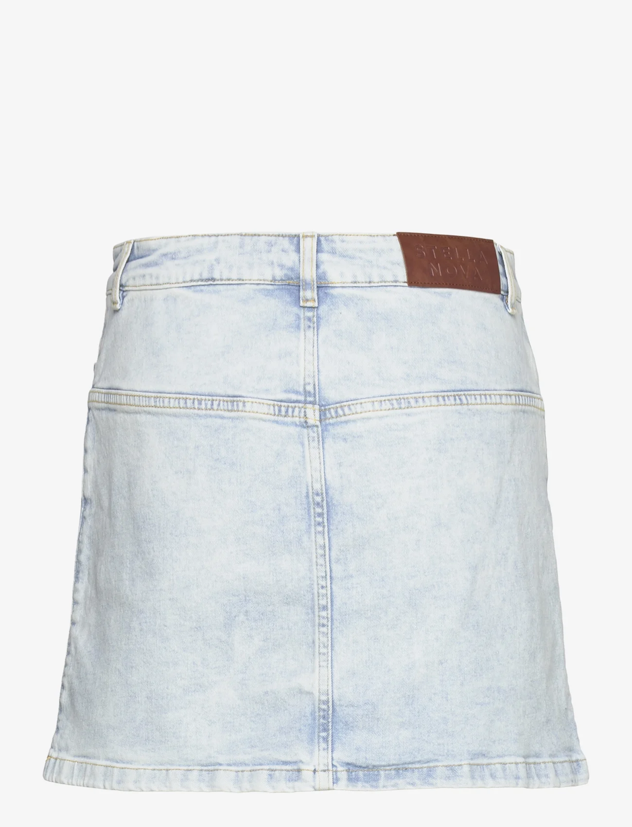 Stella Nova - Washed mini denim skirt - jeansowe spódnice - soft sky - 1
