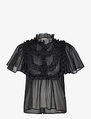 Stella Nova - Florra - short-sleeved blouses - black - 0