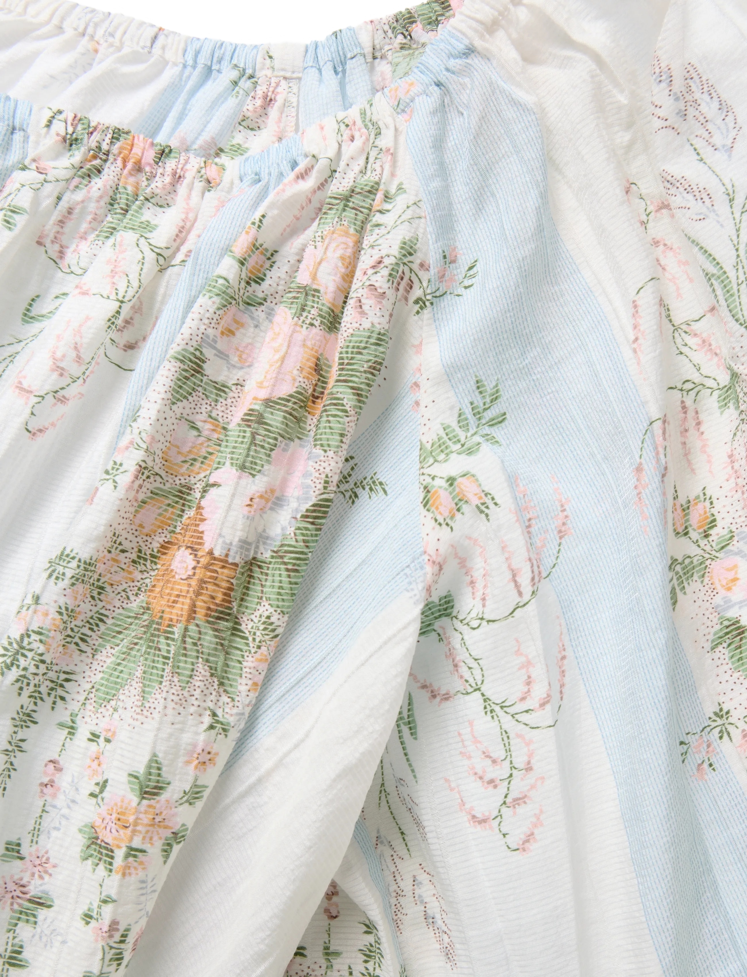 Stella Nova - Loose Maxi Dress with drop Shoulder - creme multicolour flowers - 3