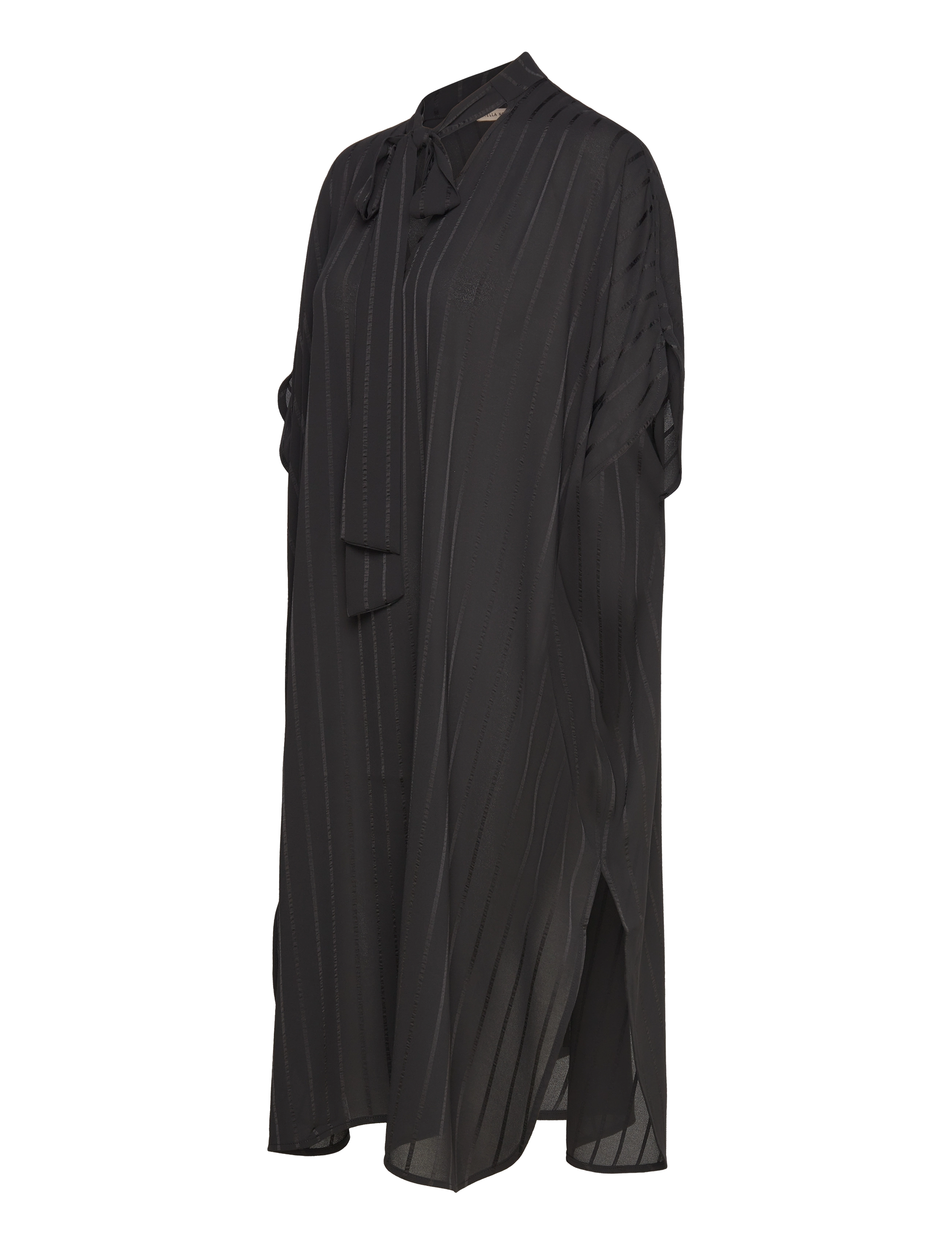 Stella Nova - Midi dress with neck tie band - midiklänningar - black - 3