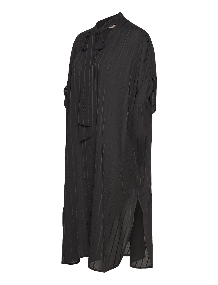 Stella Nova - Midi dress with neck tie band - vasarinės suknelės - black - 3