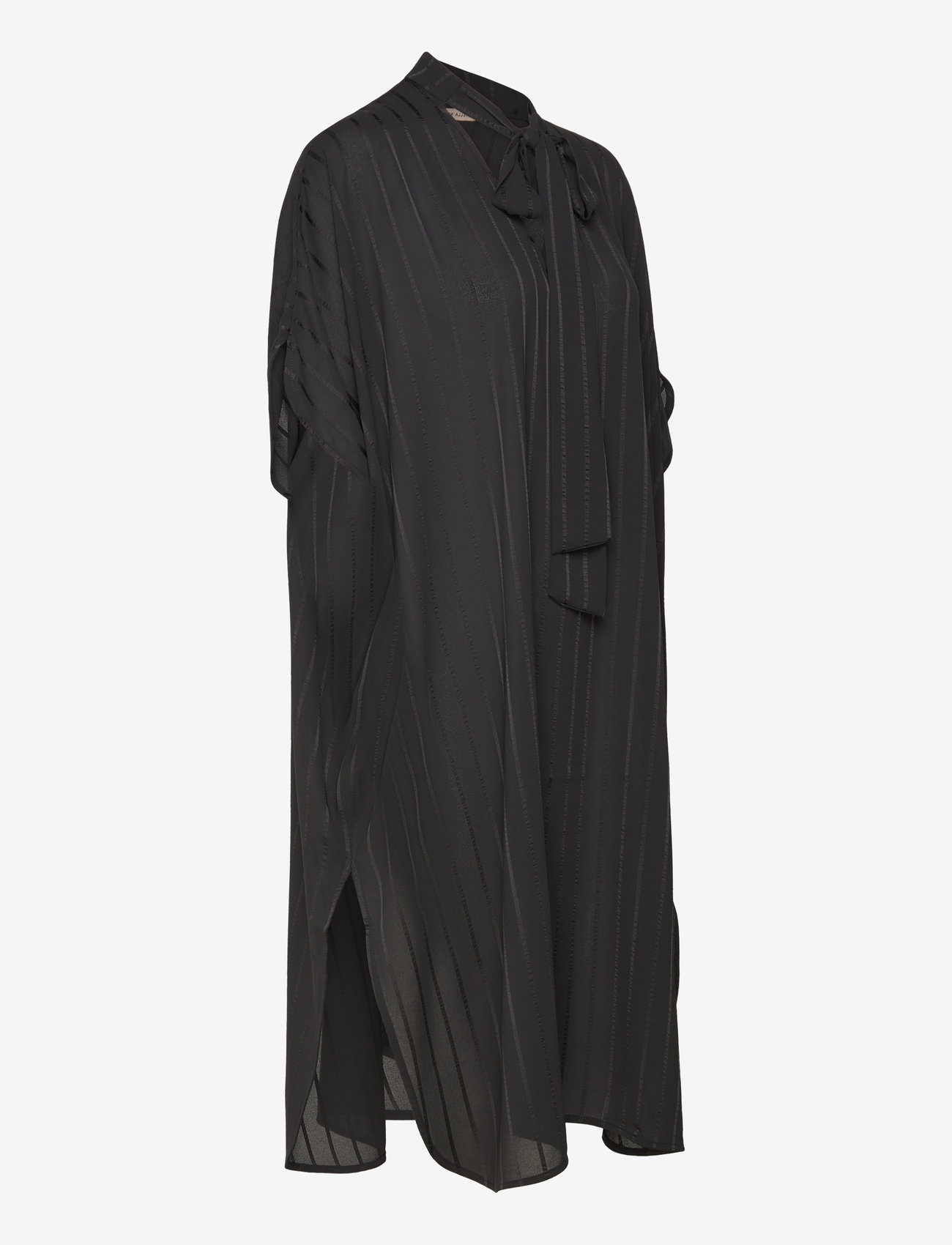 Stella Nova - Midi dress with neck tie band - summer dresses - black - 3