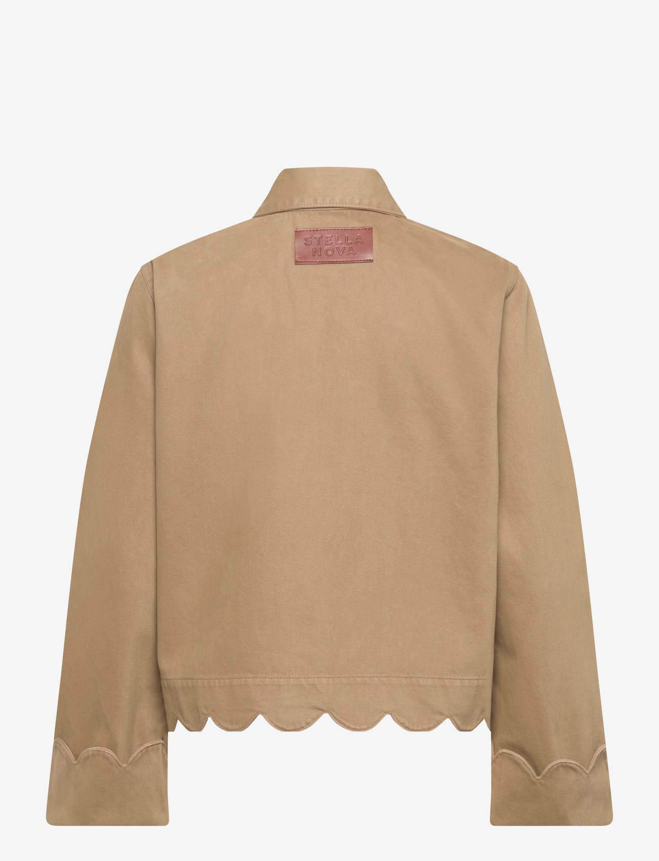 Stella Nova - Shirt with Scallop Edge - overtøj - dark sand - 1