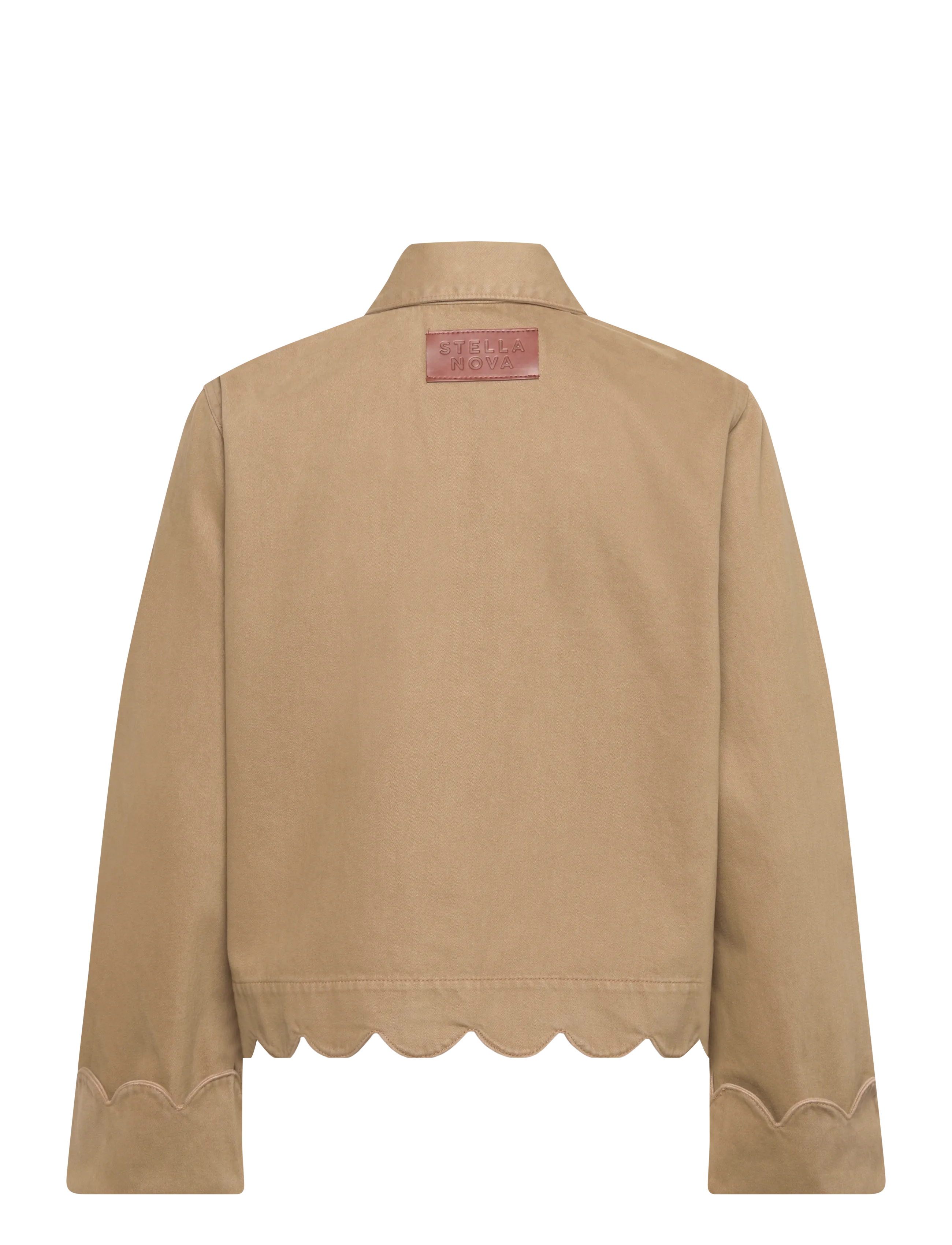 Stella Nova - Shirt with Scallop Edge - frühlingsjacken - dark sand - 1