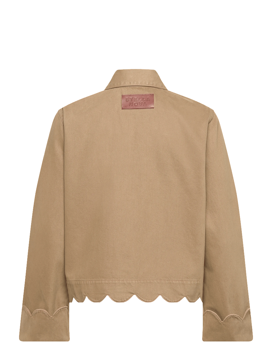 Stella Nova - Shirt with Scallop Edge - kevadjoped - dark sand - 1