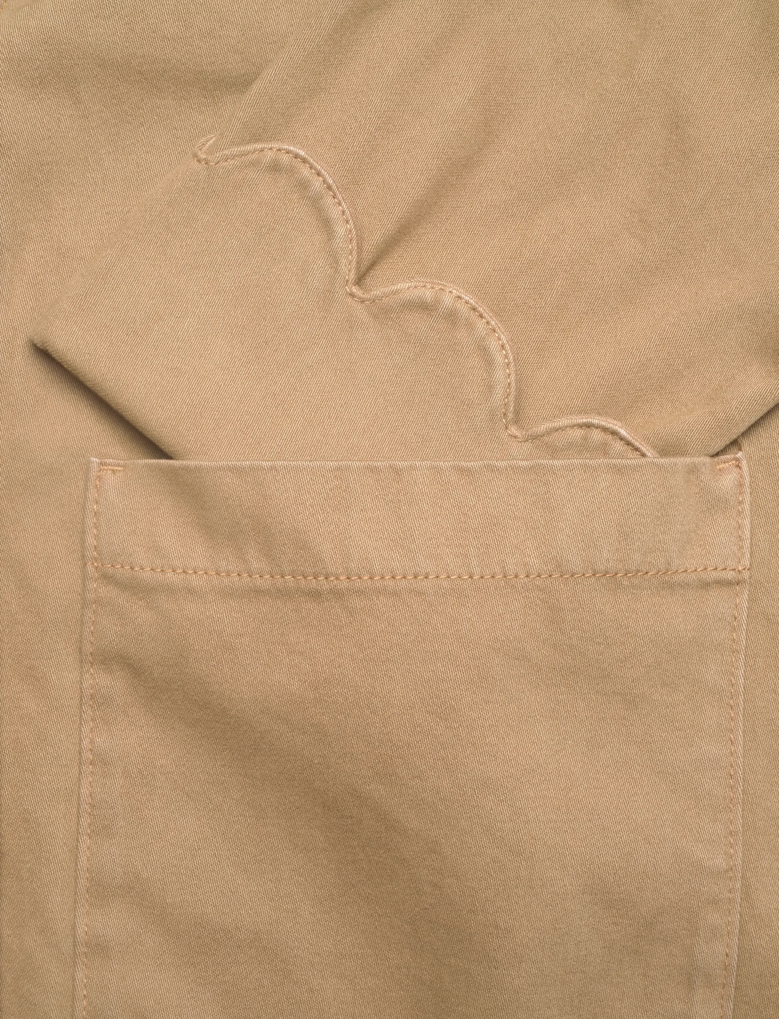Stella Nova - Shirt with Scallop Edge - frühlingsjacken - dark sand - 3