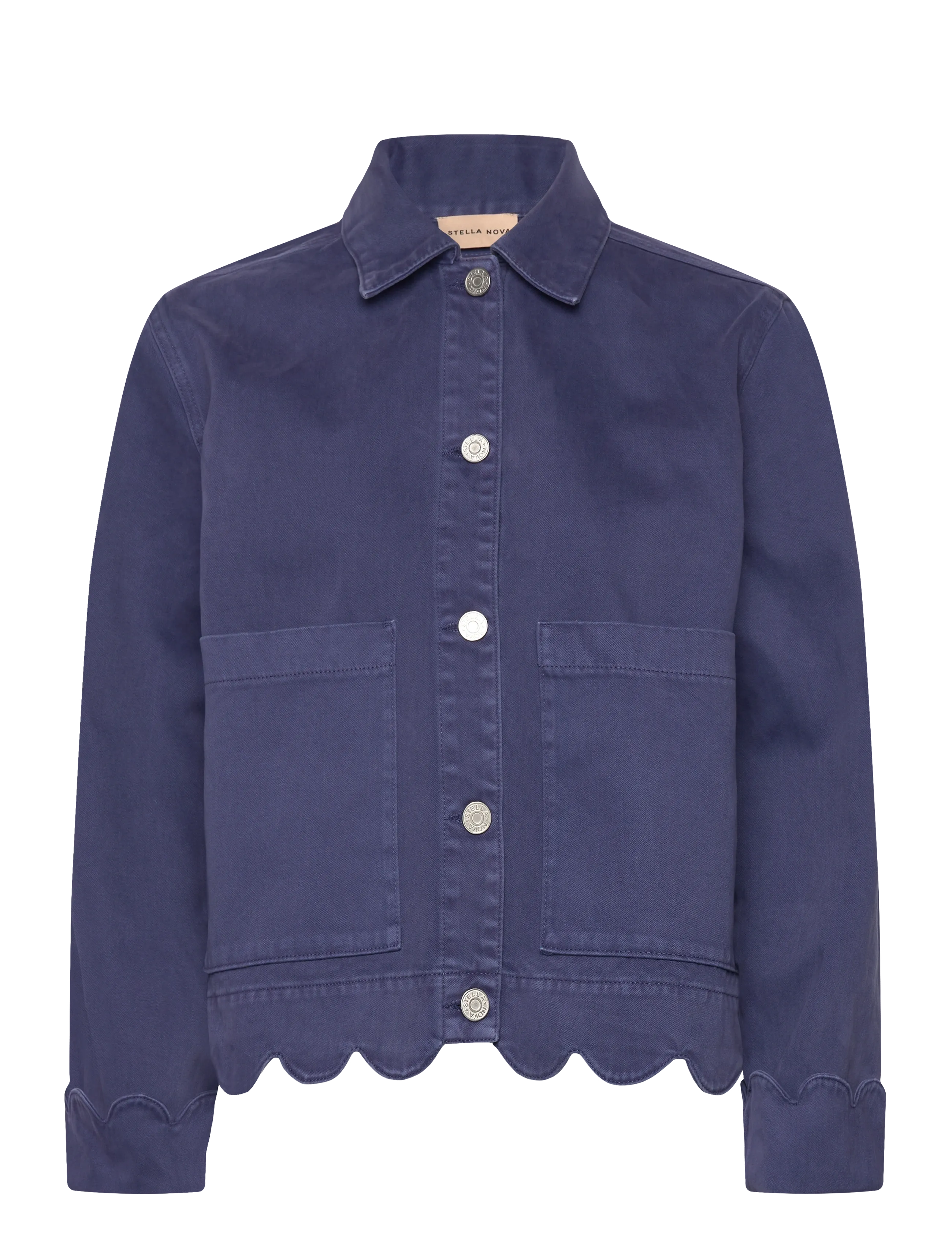 Shirt with Scallop Edge - DUST BLUE