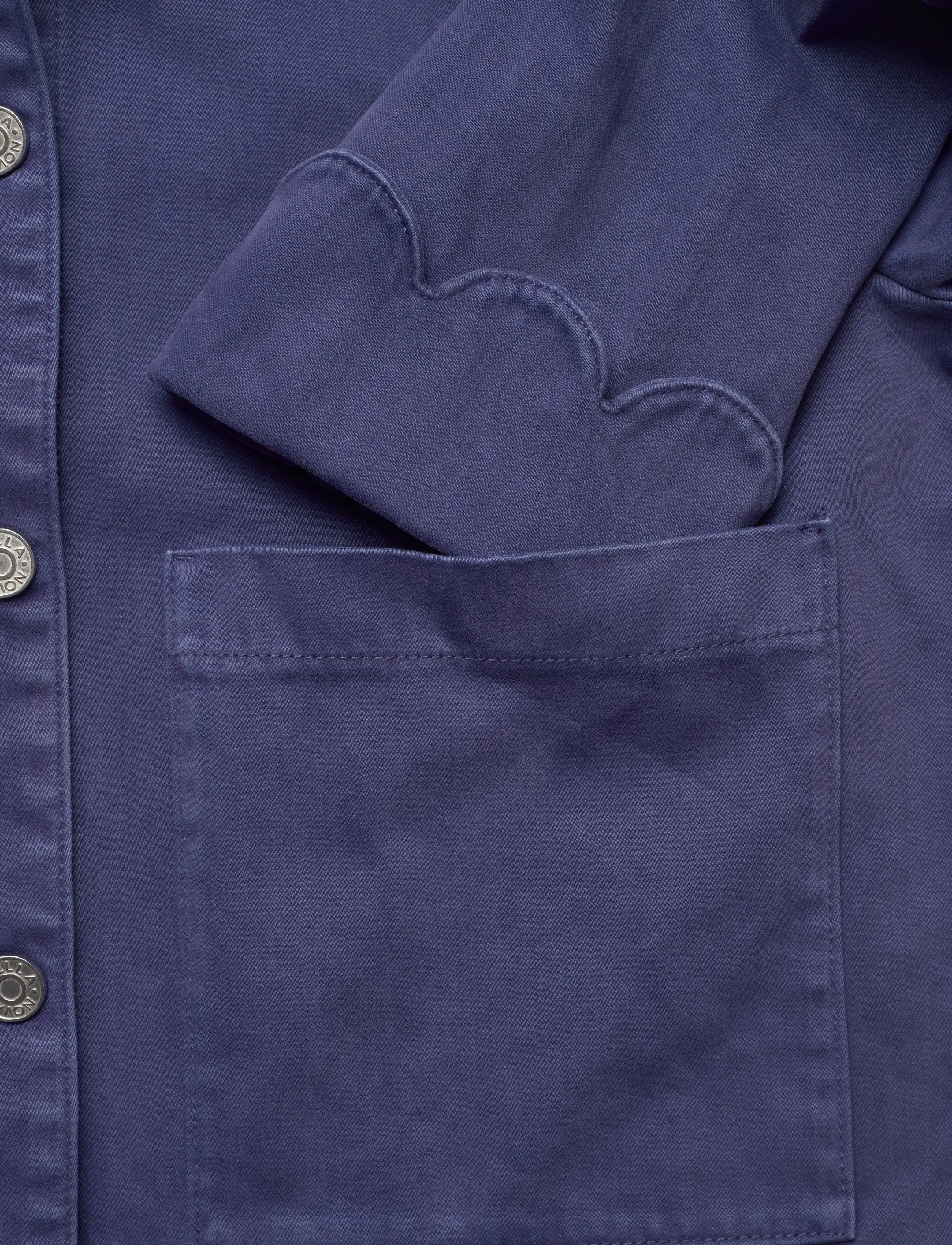 Stella Nova - Shirt with Scallop Edge - dust blue - 3