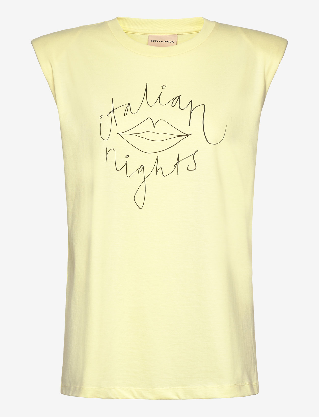 Stella Nova - Cotton t-shirt with shoulderpads - sweet yellow - 0