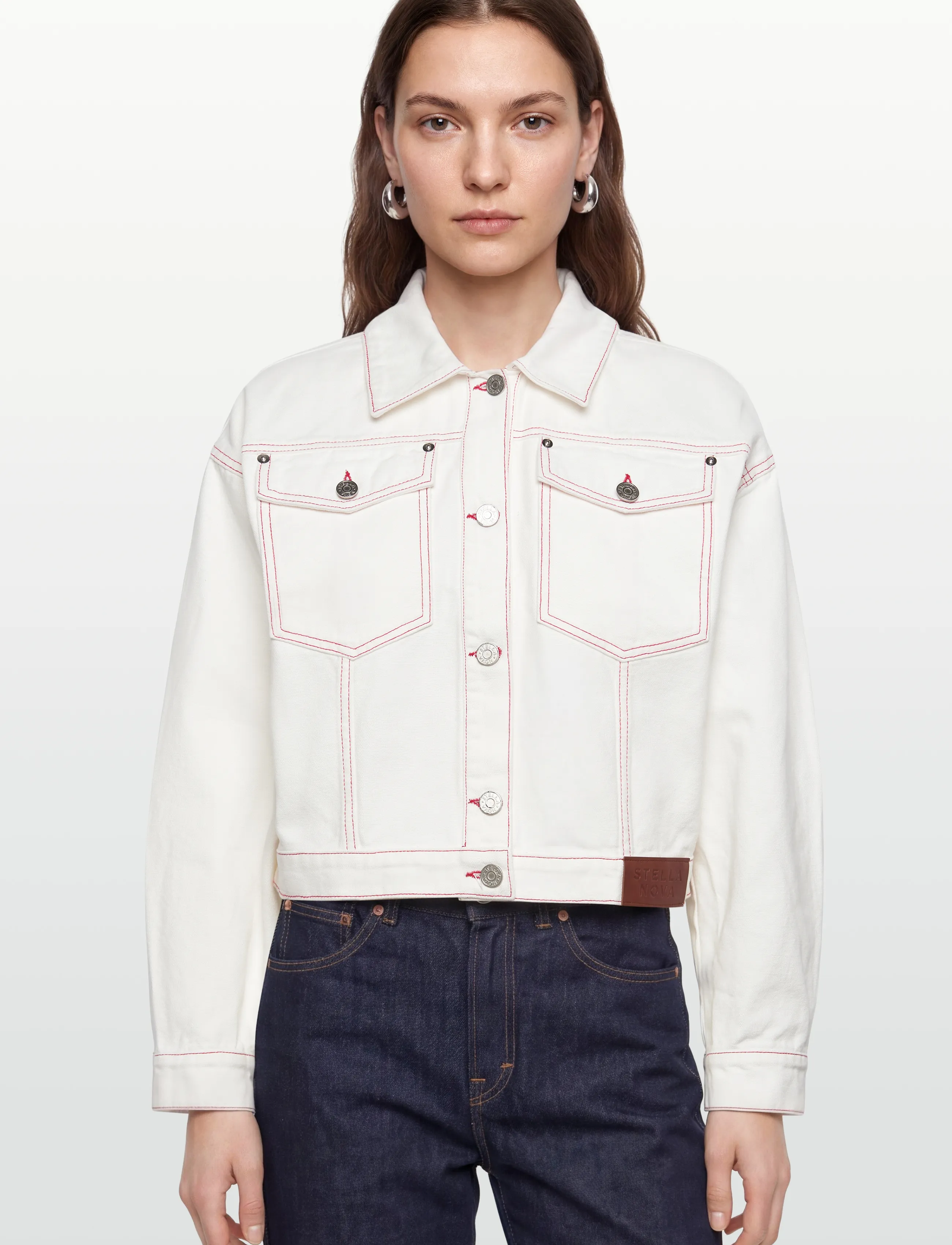 Stella Nova - Out of Office loose Jacket - overtøj - white - 3