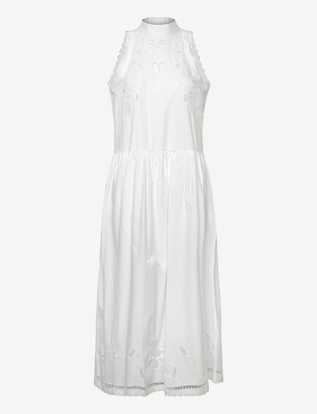 Stella Nova - Embroidery Anglaise Sleeveless Maxi - abendkleider - off white - 0