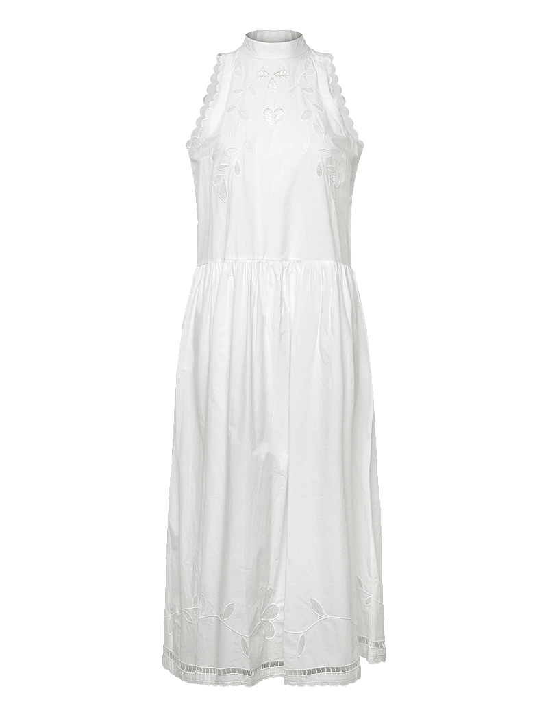 Stella Nova - Embroidery Anglaise Sleeveless Maxi - abendkleider - off white - 0