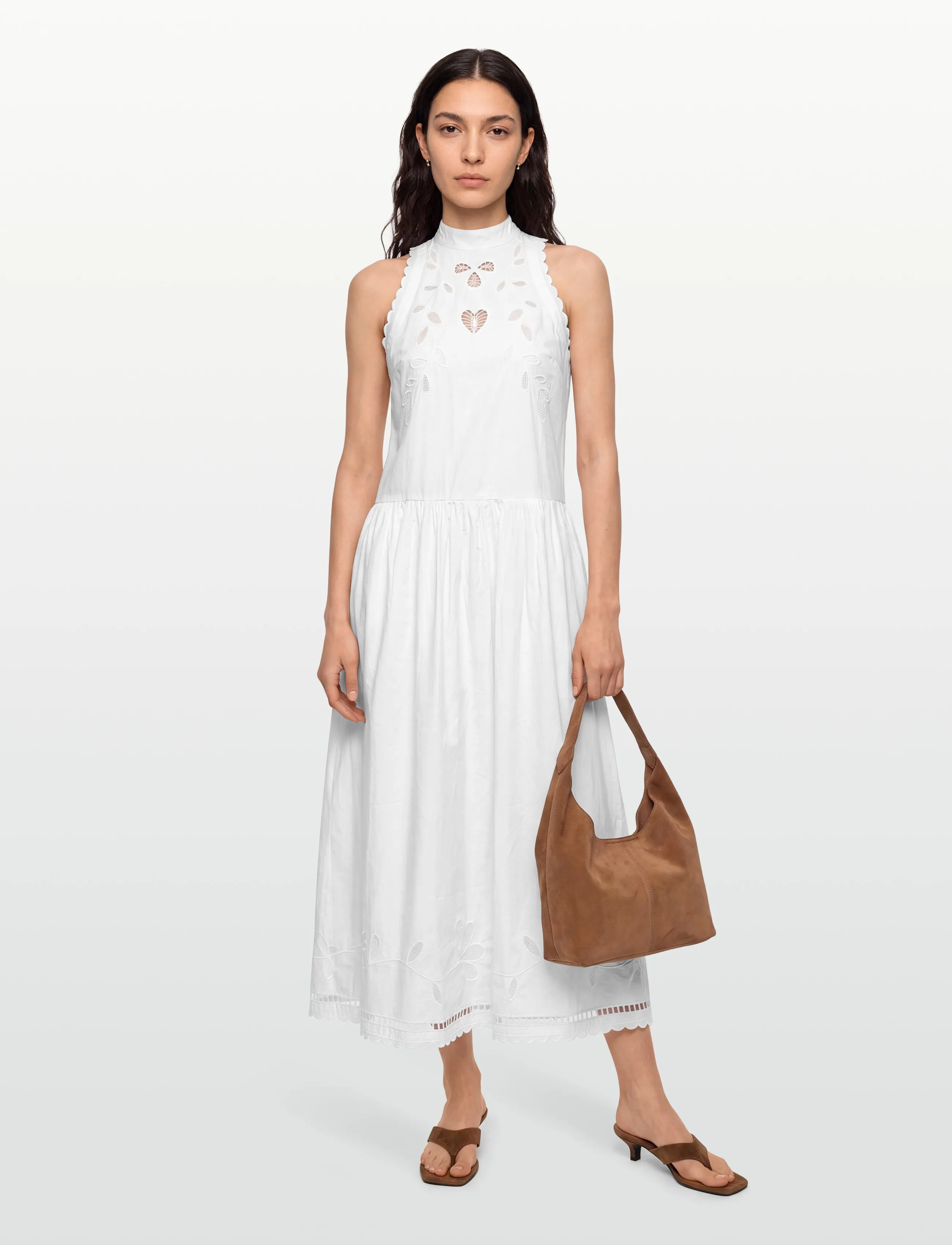 Stella Nova Embroidery Anglaise Sleeveless Maxi - Kleidid - OFF WHITE / white