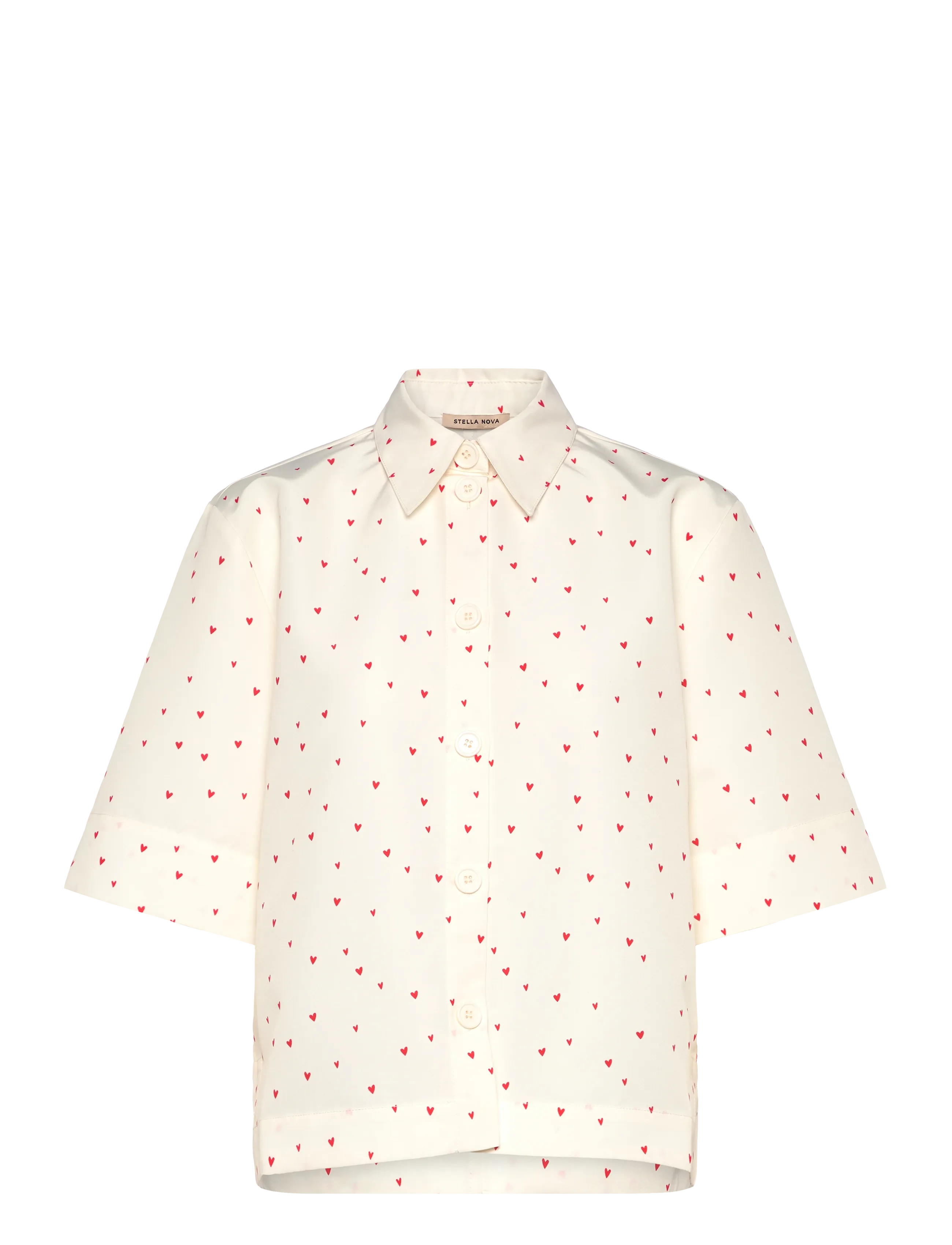 STELLA NOVA Heart Printed Shirt Weiß - 34 - Damen