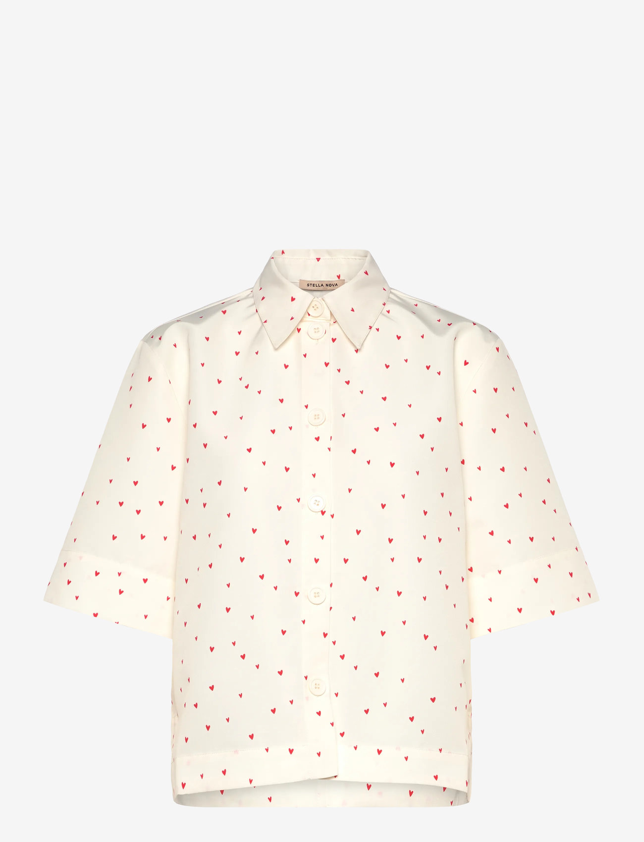 Stella Nova - Heart Printed Shirt - koszule z krótkim rękawem - hearts - 0