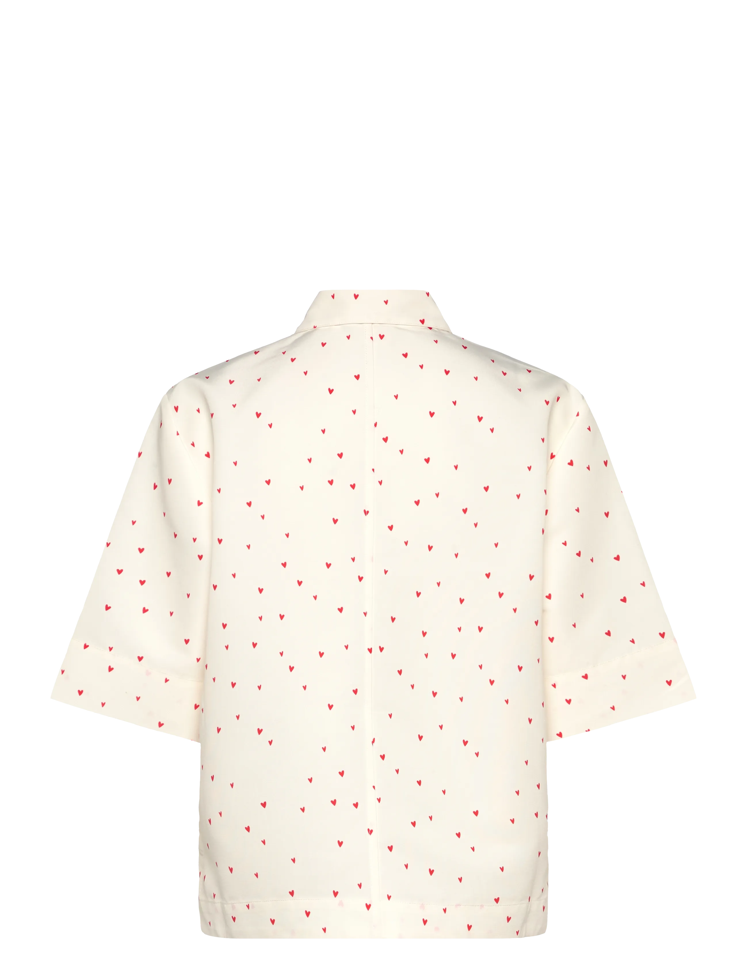 Stella Nova - Heart Printed Shirt - kortærmede skjorter - hearts - 1
