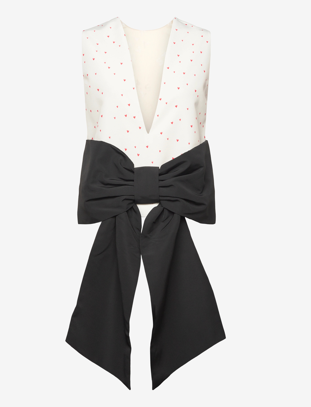 Stella Nova - Heart Printed Bow Top - topid ja varrukateta alussärgid - hearts - 1