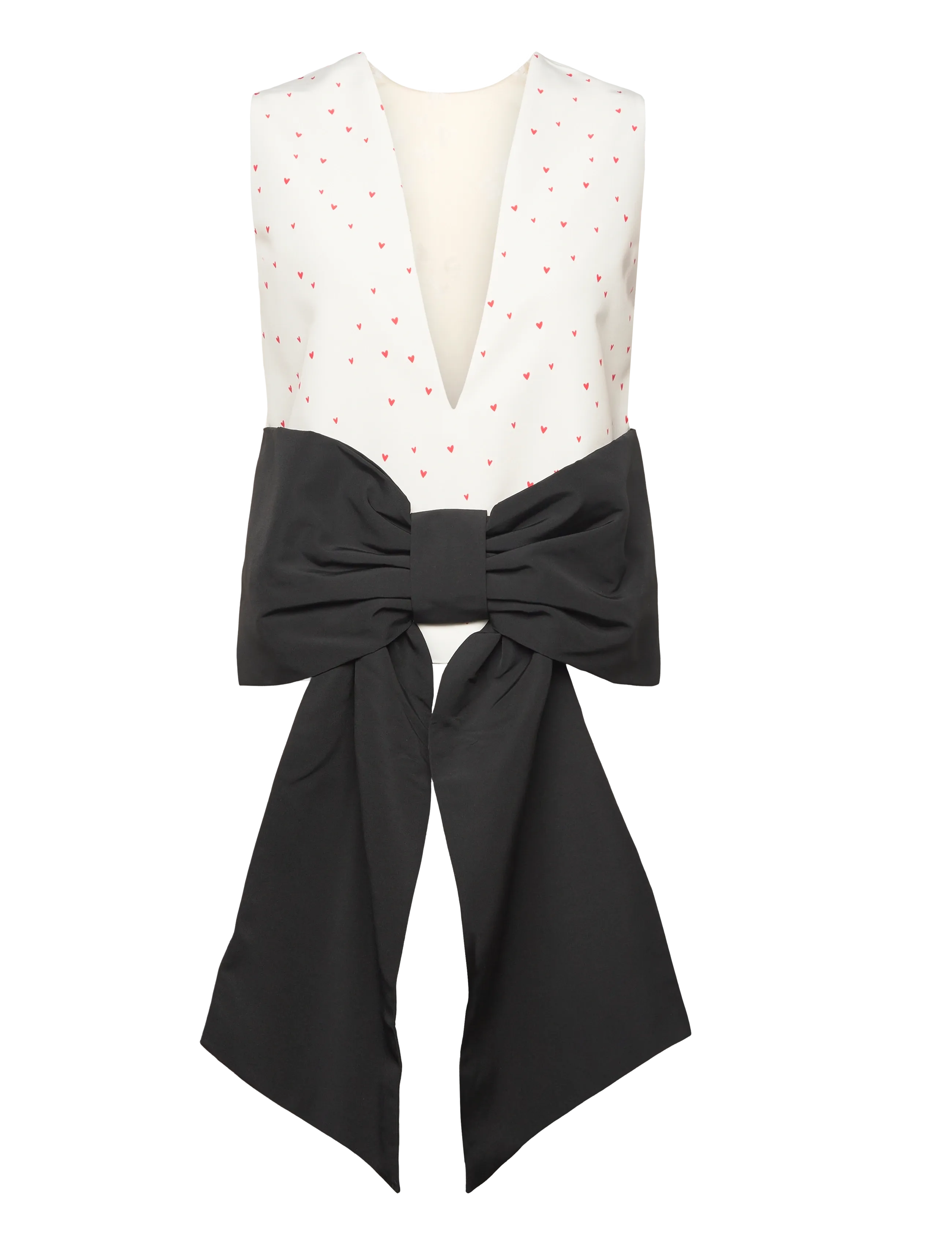 Heart Printed Bow Top - HEARTS