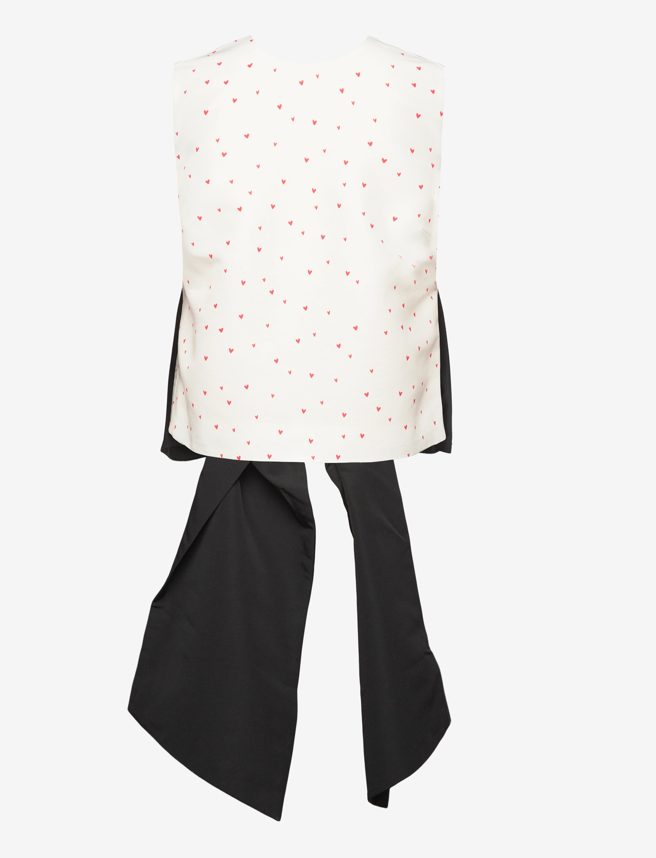 Stella Nova - Heart Printed Bow Top - topid ja varrukateta alussärgid - hearts - 2