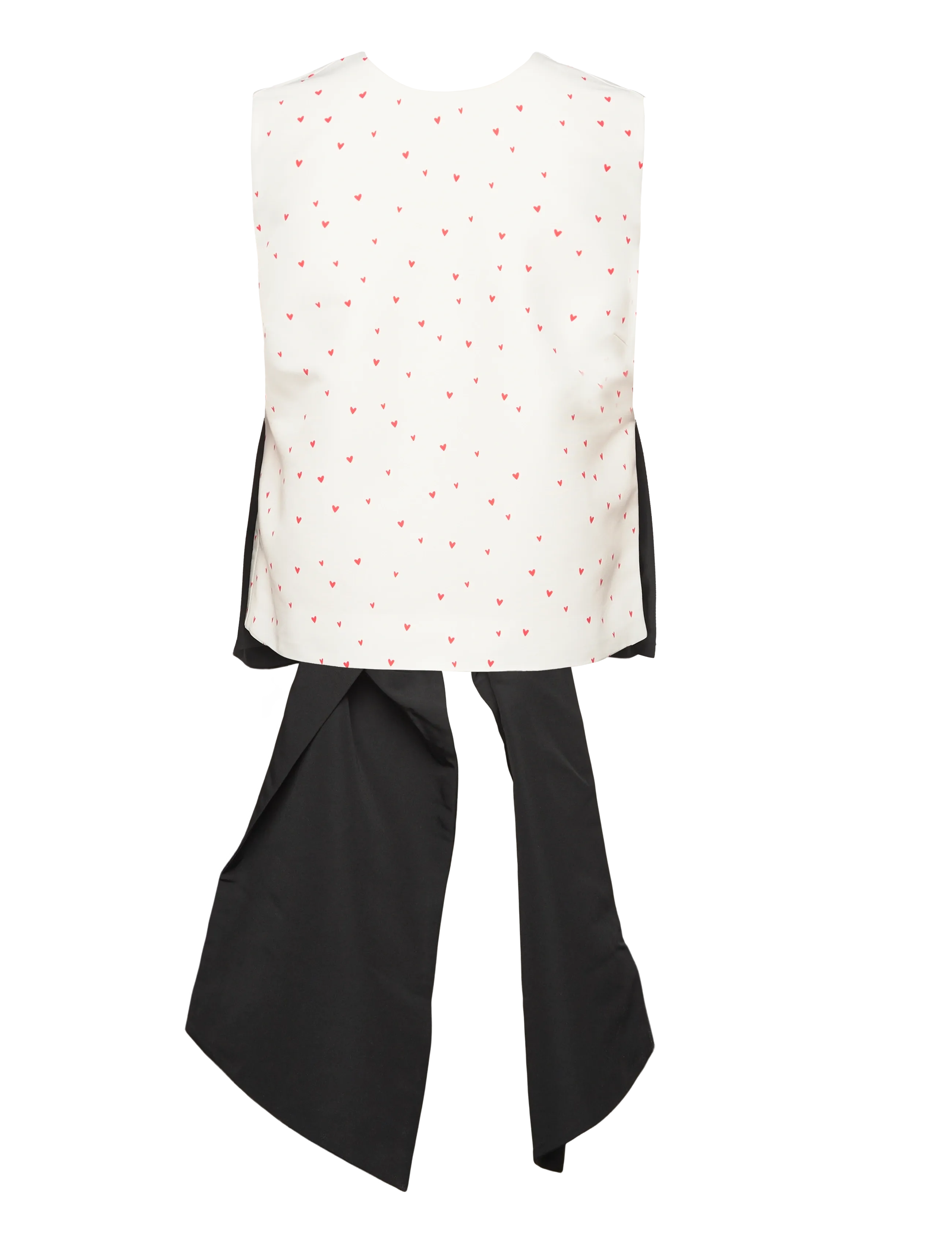 Stella Nova - Heart Printed Bow Top - Ärmellose tops - hearts - 2