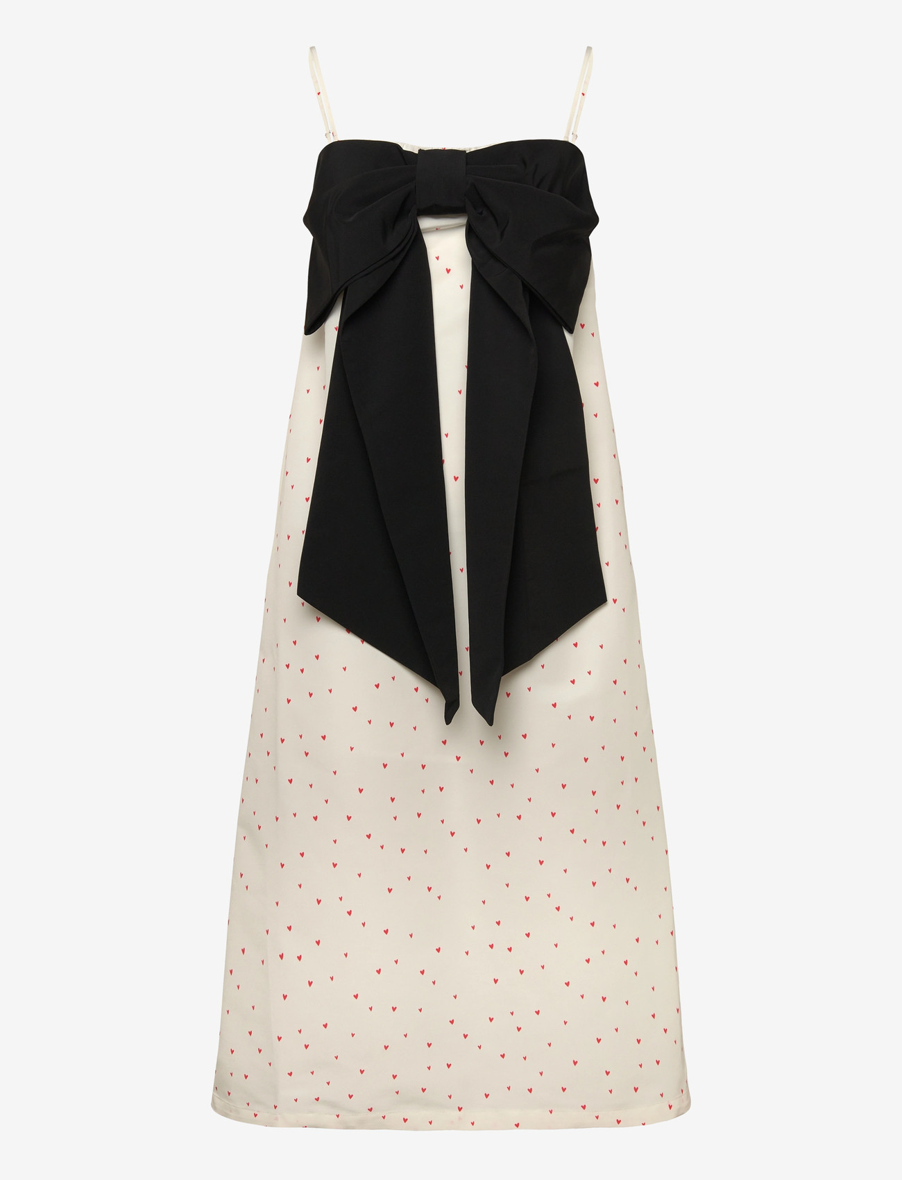 Stella Nova Heart Printed Bow Dress - Kleidid - HEARTS / cream