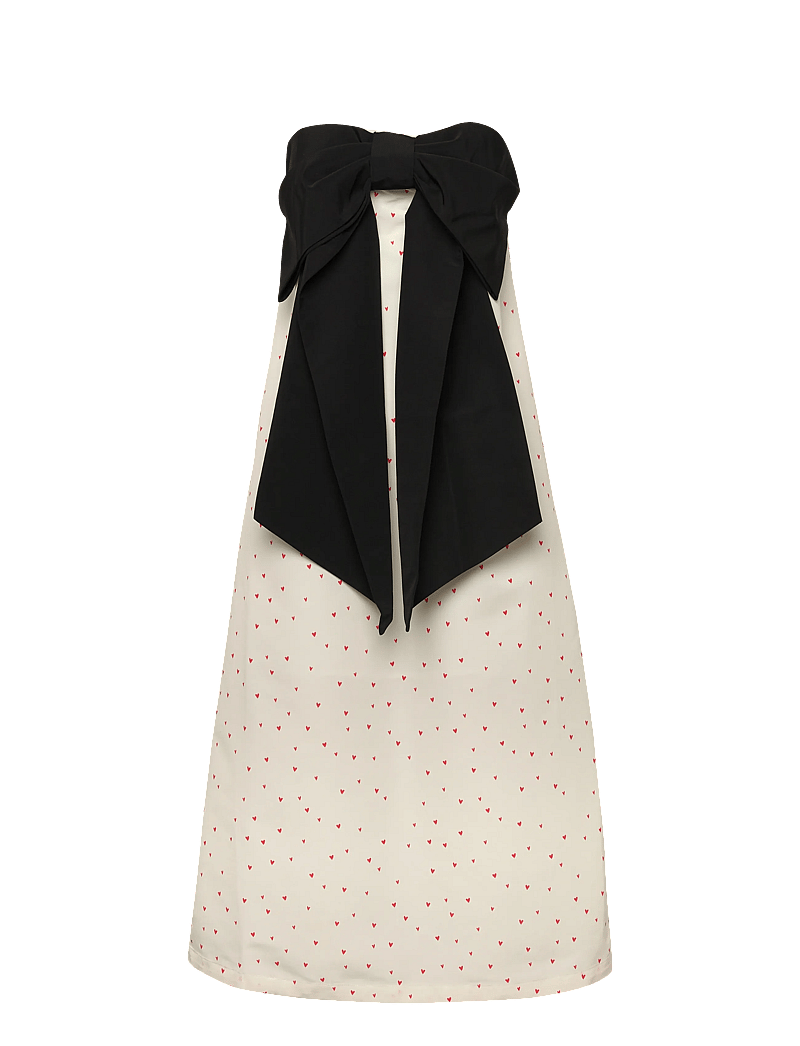 Stella Nova - Heart Printed Bow Dress - sommerkleider - hearts - 2