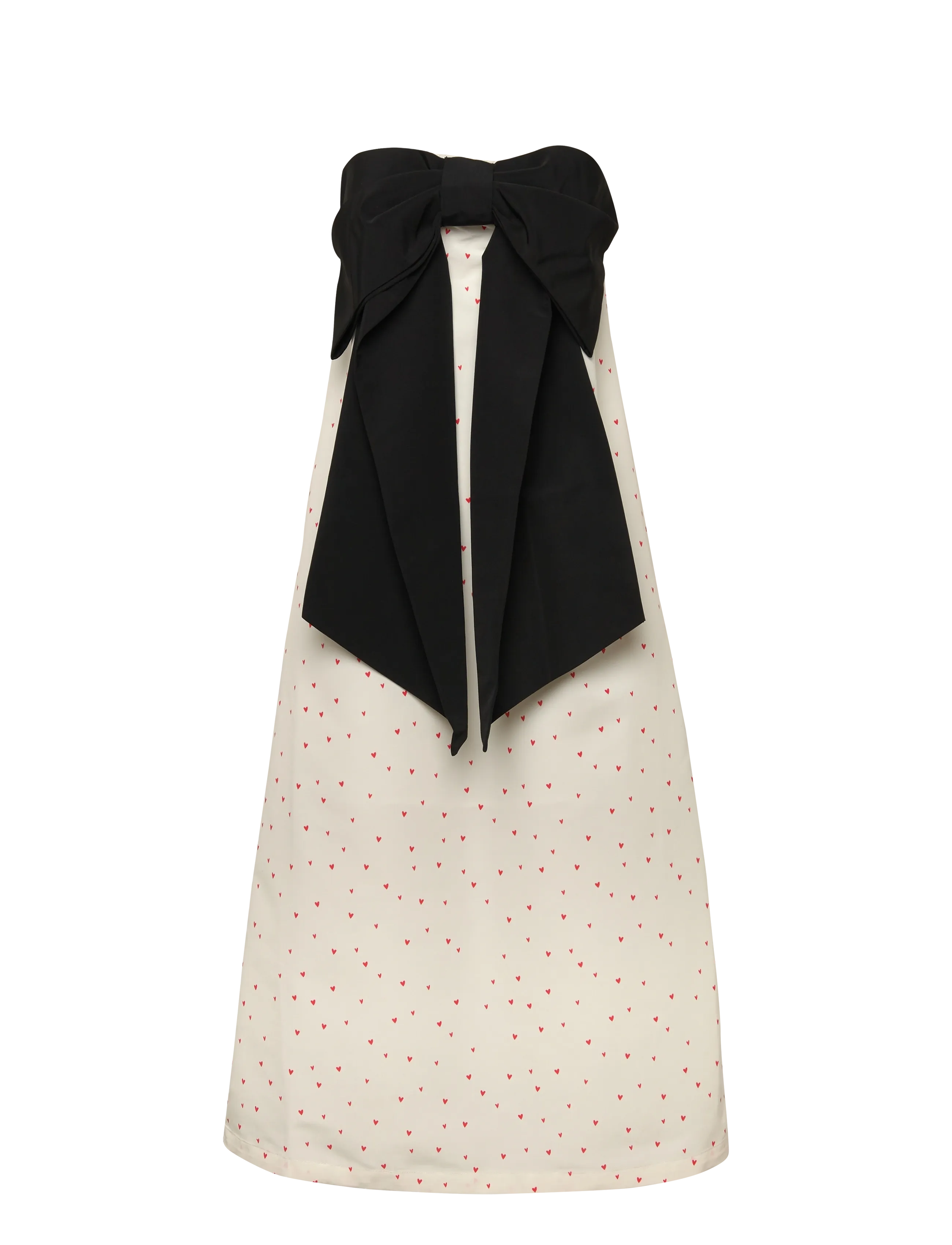 Stella Nova - Heart Printed Bow Dress - aftenkjoler - hearts - 2