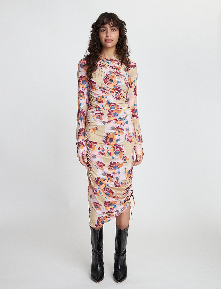 Stella Nova - Printed jersey dress - happy bright flowers - 0