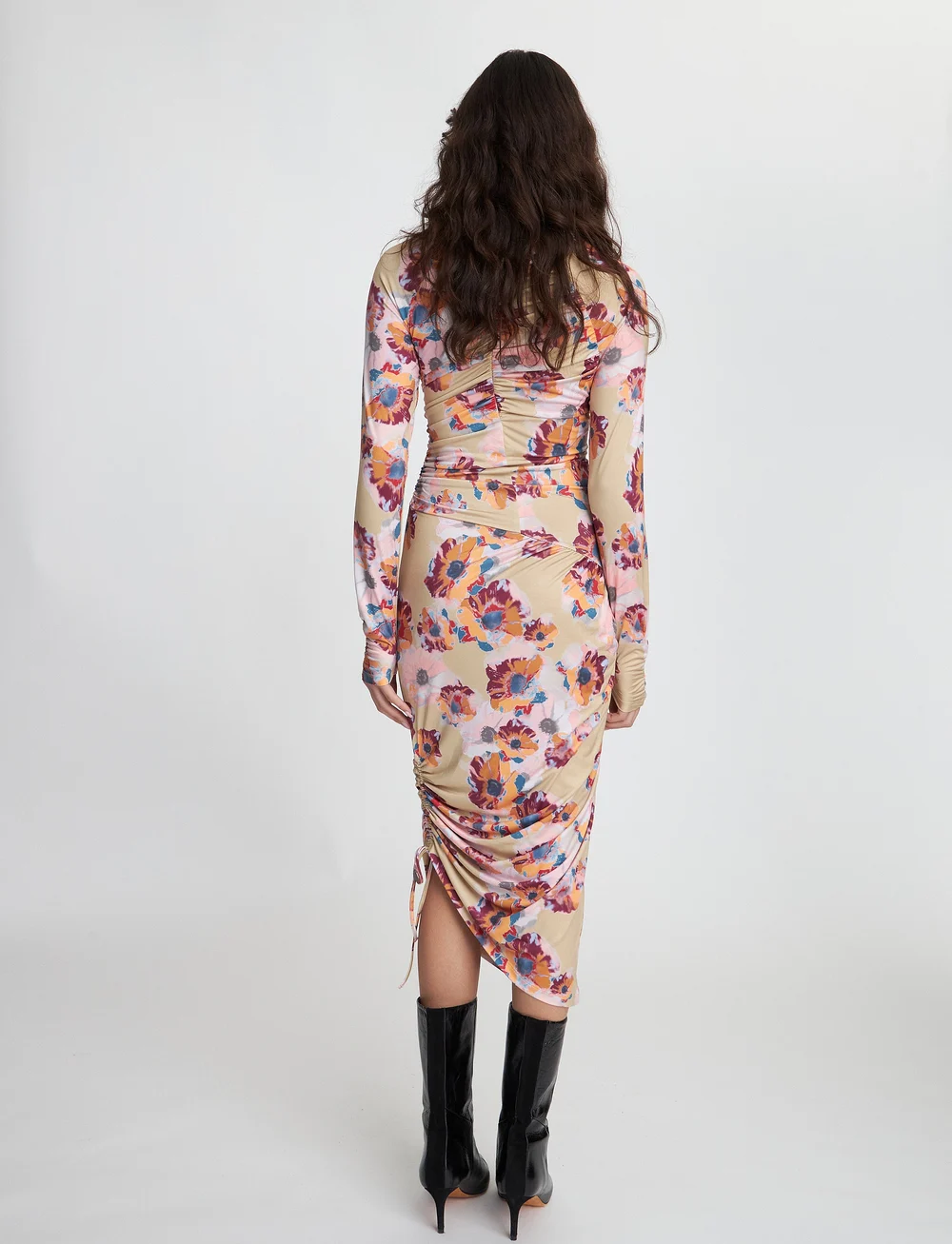 Stella Nova - Printed jersey dress - etuikleider - happy bright flowers - 4