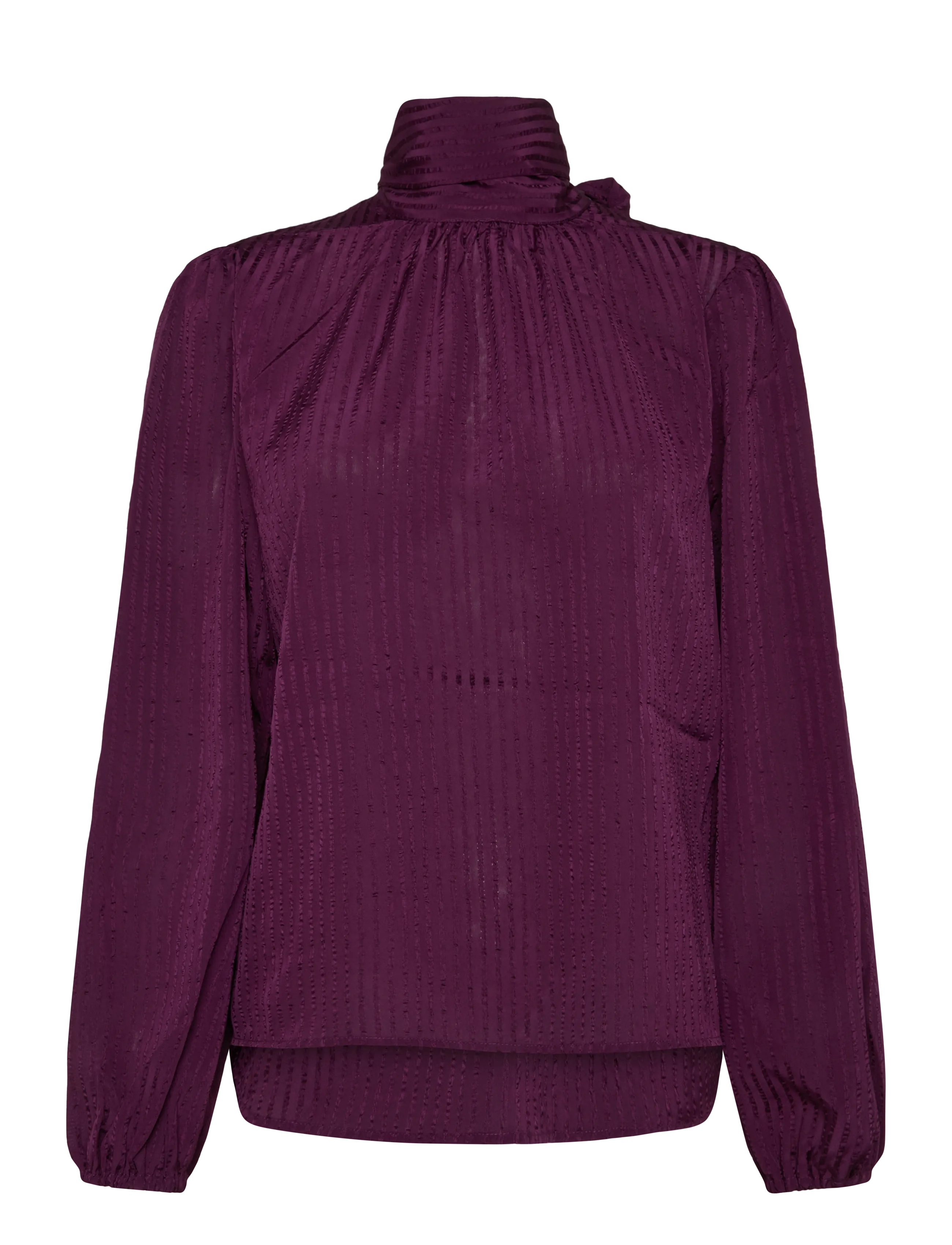 Stella Nova - Bow Blouse - langärmelige blusen - beetroot - 1